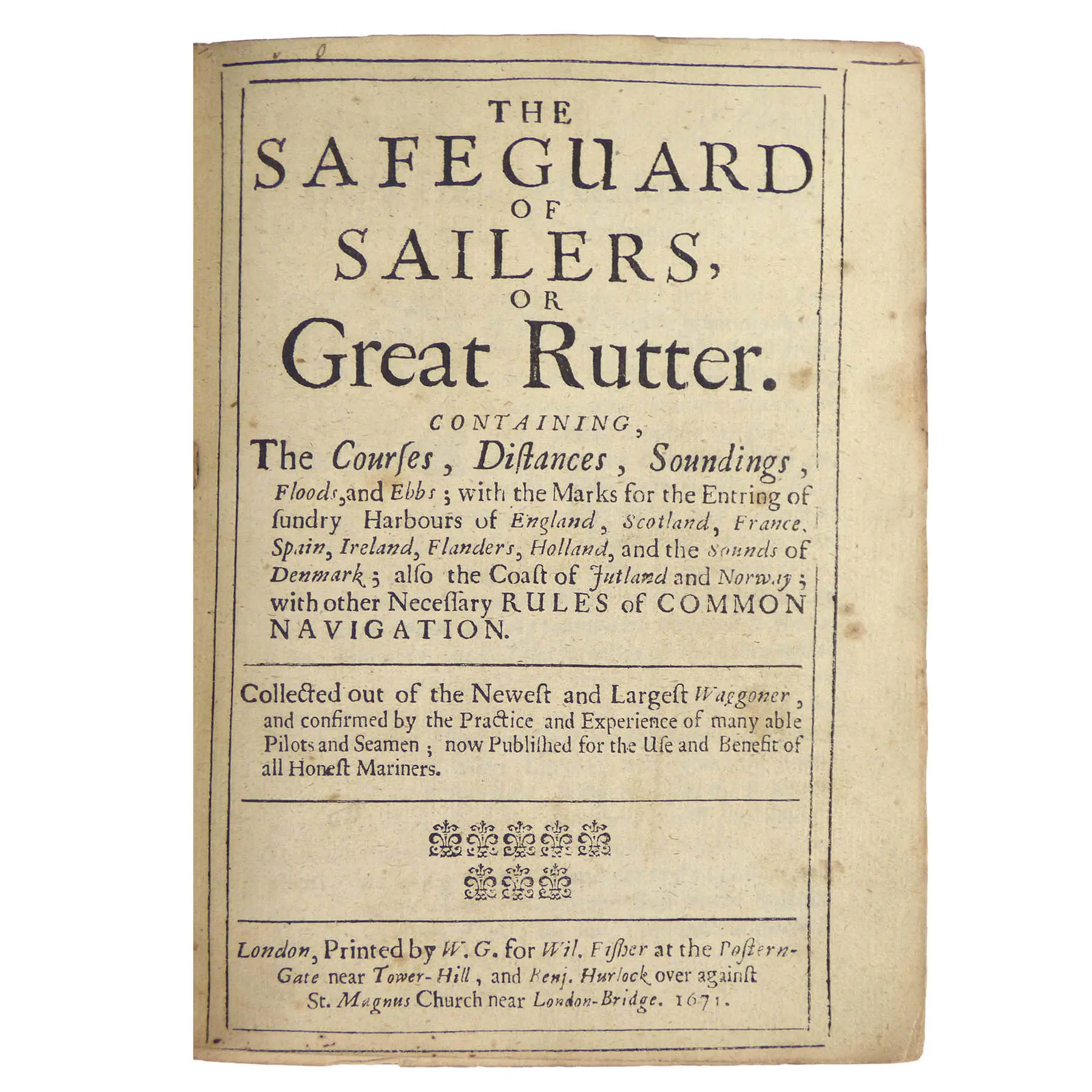 The Safeguard of Sailers, or Great Rutter...