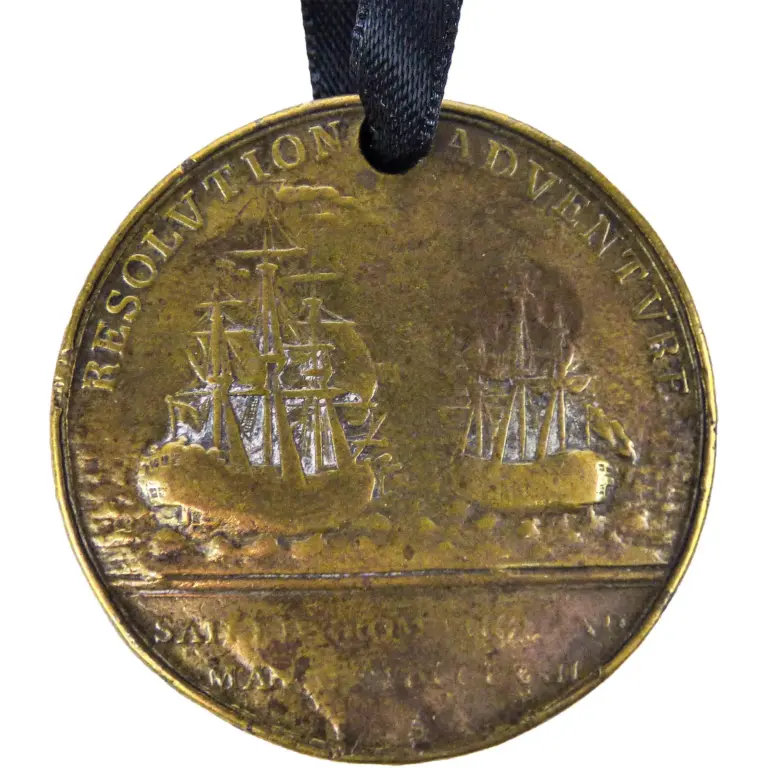 A Scarce Resolution and Adventure Medal for Presentation to Pacific Islanders During Cook’s Second Voyage.
