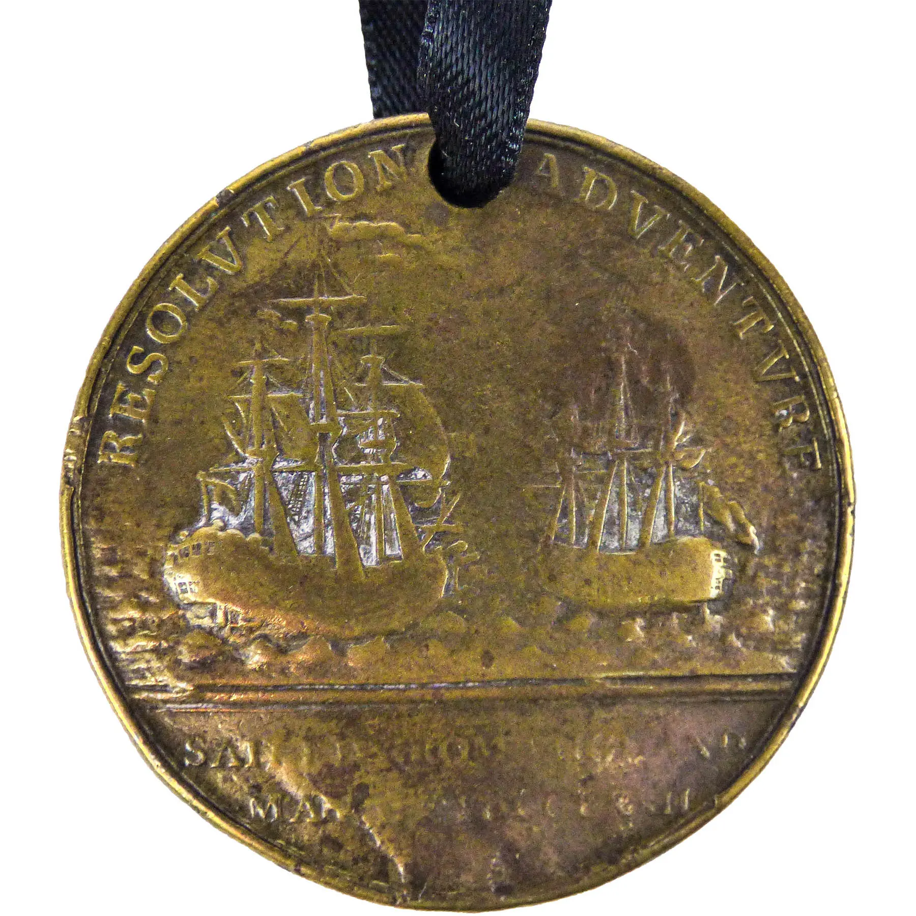 A Scarce Resolution and Adventure Medal for Presentation to Pacific Islanders During Cook's Second Voyage.