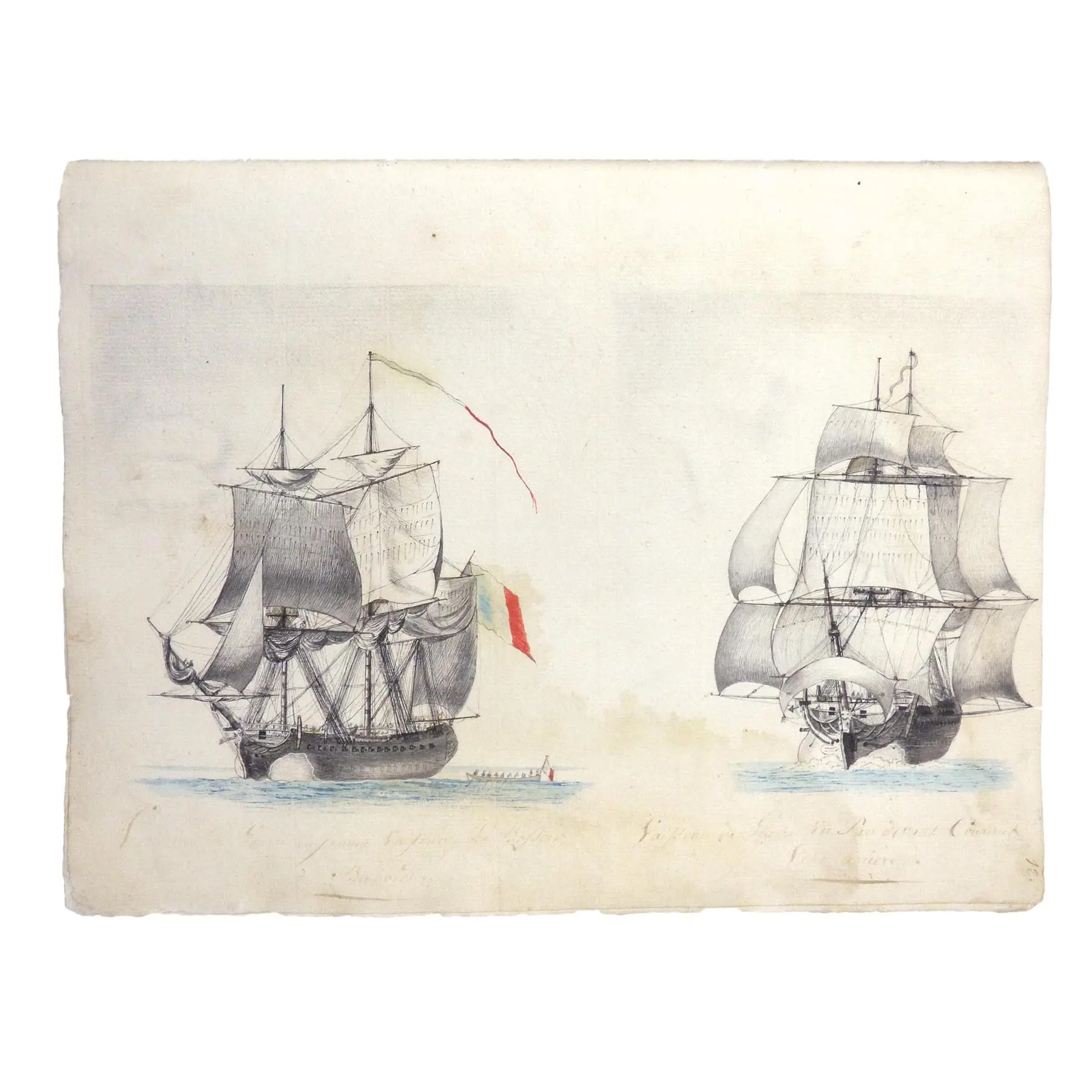 Recueil de Vaisseaux de différentes Grandeurs, Manœuvres de barques et [de] bateaux par A(mé)dée LeBel.