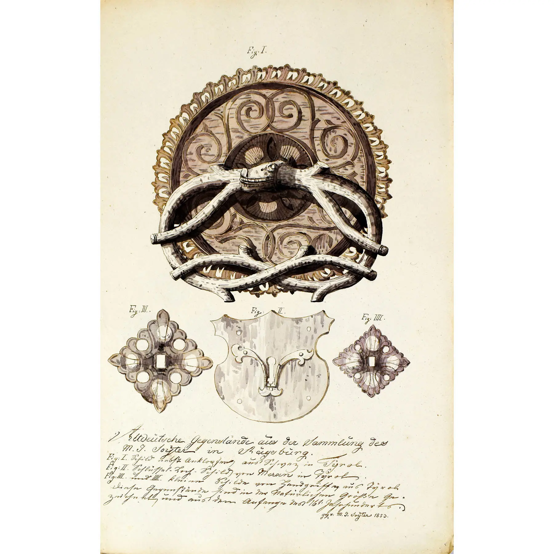  A Fine Paper Museum Comprising Watercolours of Antiquities, Reliquaries and other Objects (6)