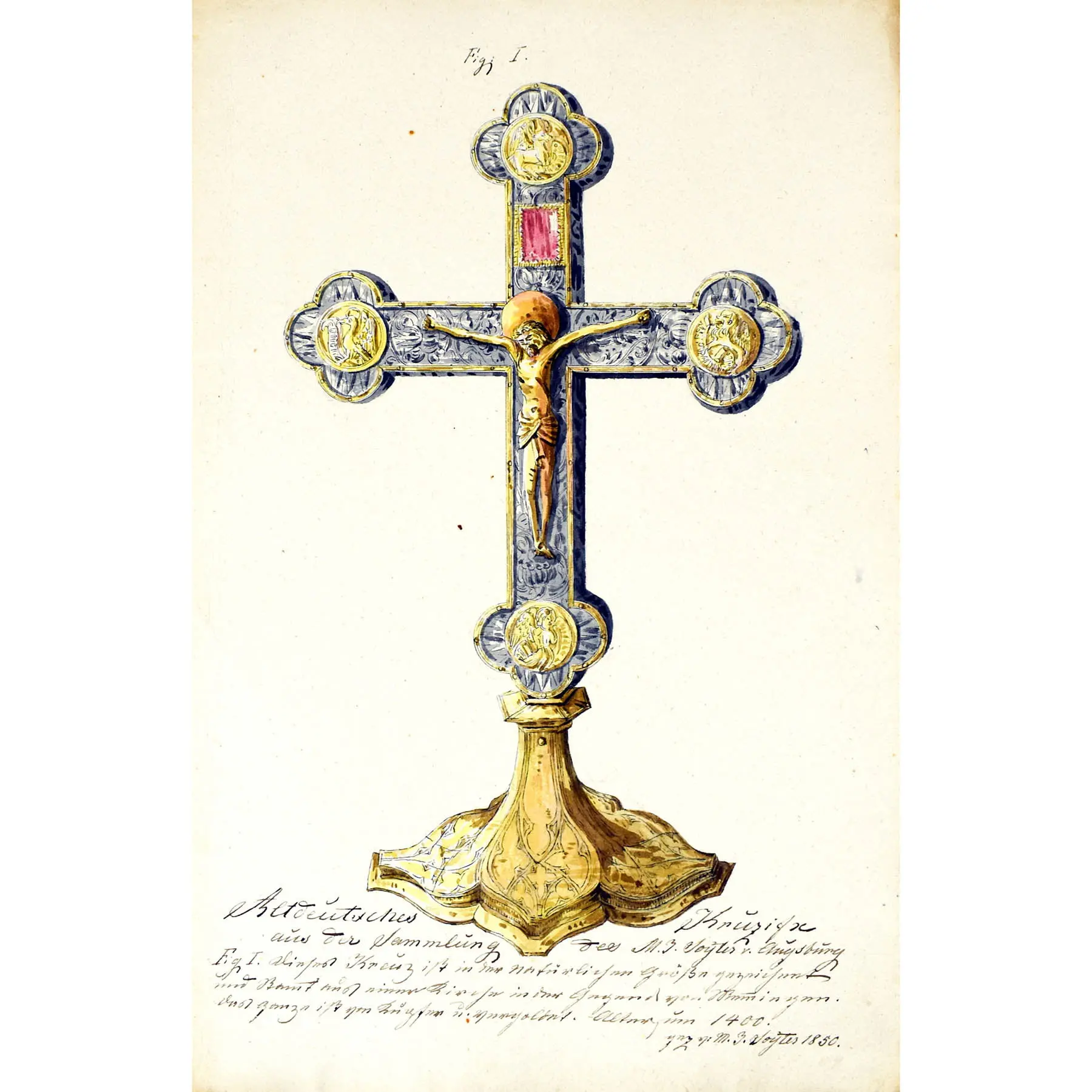  A Fine Paper Museum Comprising Watercolours of Antiquities, Reliquaries and other Objects (7)