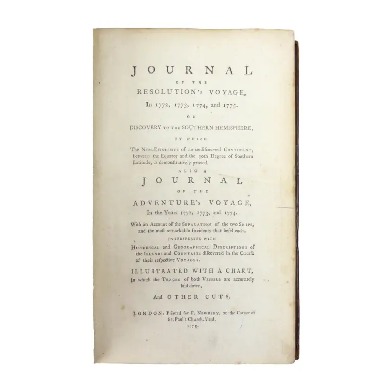 Journal of the Resolution’s Voyage in 1772, 1773, 1774, and 1775, on Discovery to the Southern Hemisphere,