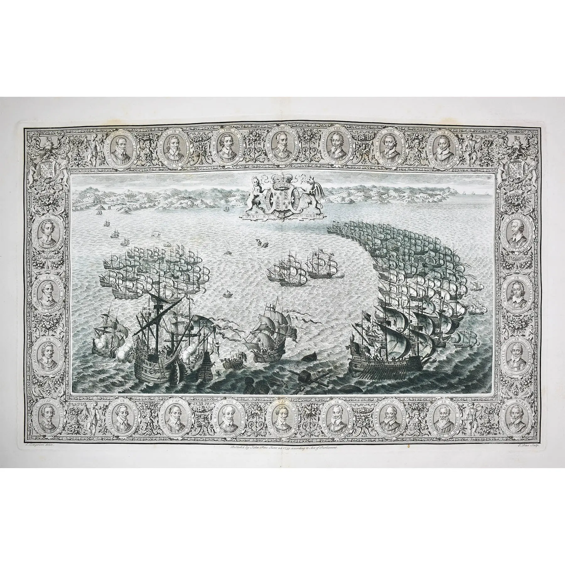 The Tapestry Hangings of the House of Lords :Representing the Several Engagements between the English and Spanish Fleets,in the ever memorable Year 1588,with the Portraits of the Lord (5)