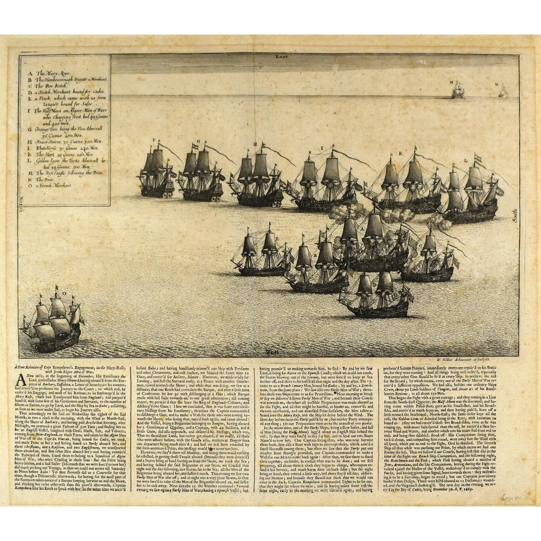 A True Relation of Capt. Kempthorn's Engagement, in the Mary-Rose, with seven Algier Men of War