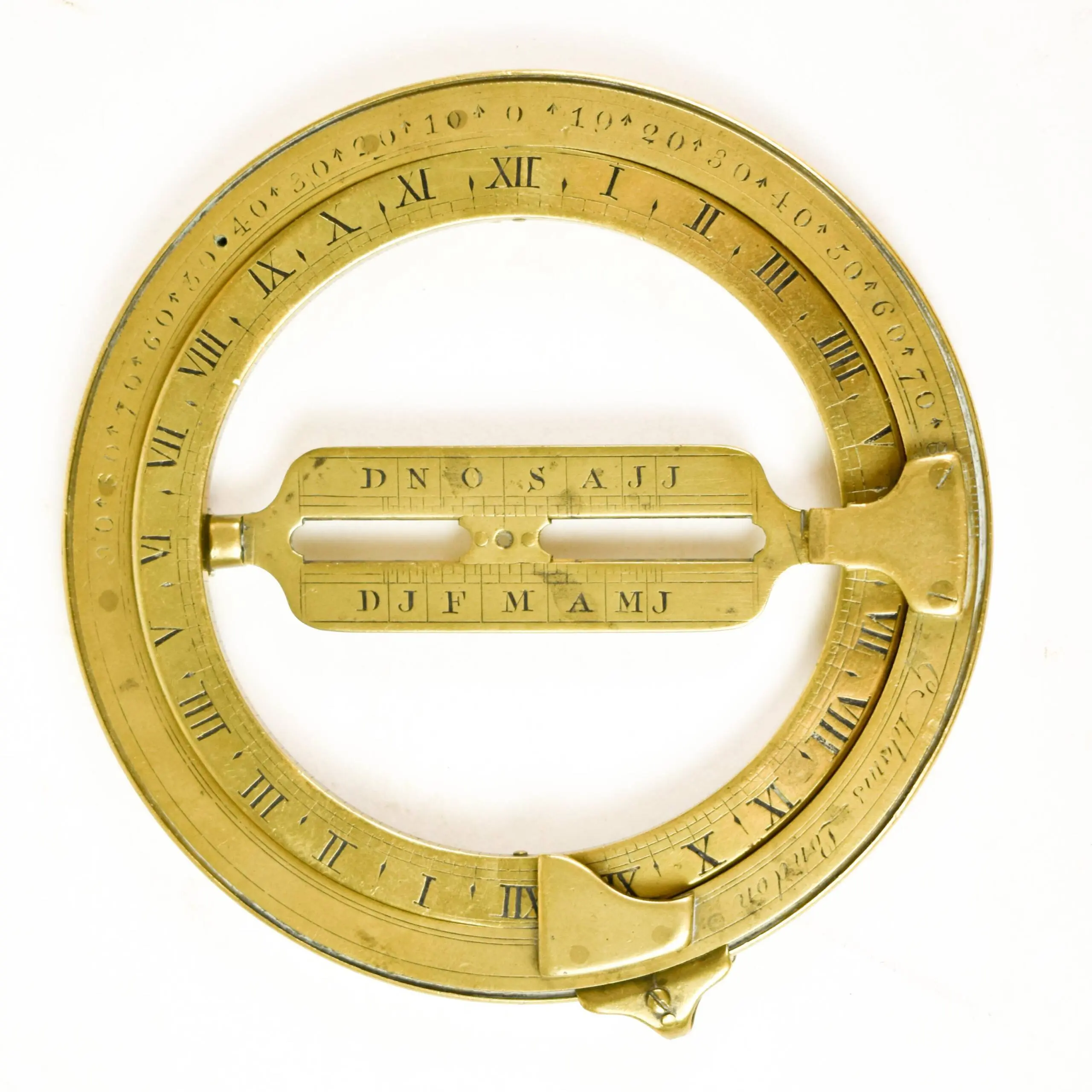A FINE BRASS UNIVERSAL EQUINOCTIAL RING DIAL (2)