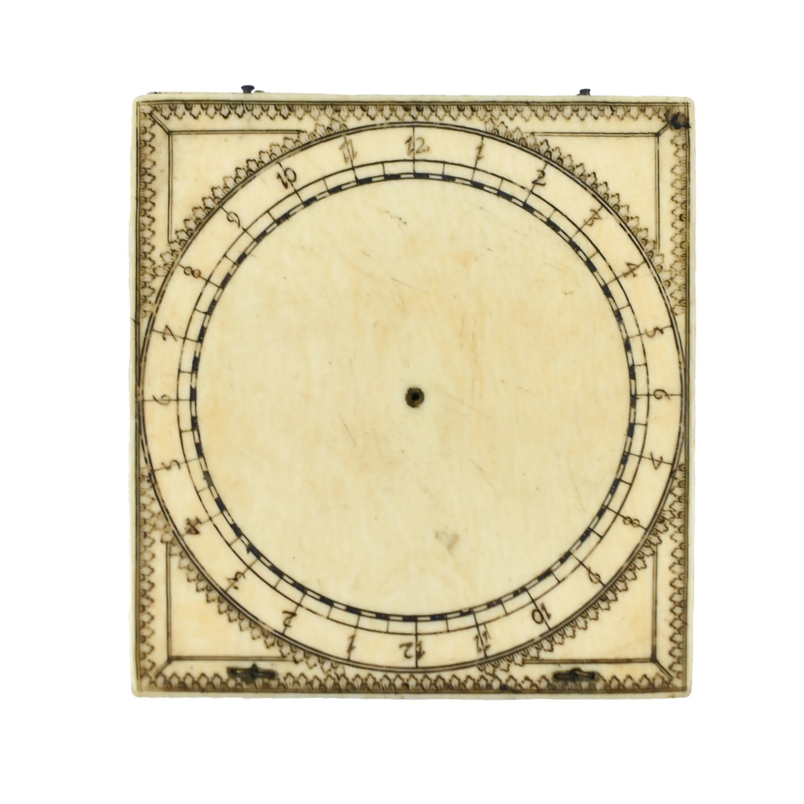 A late 17th-Century Dieppe ivory diptych compass sundial (2)