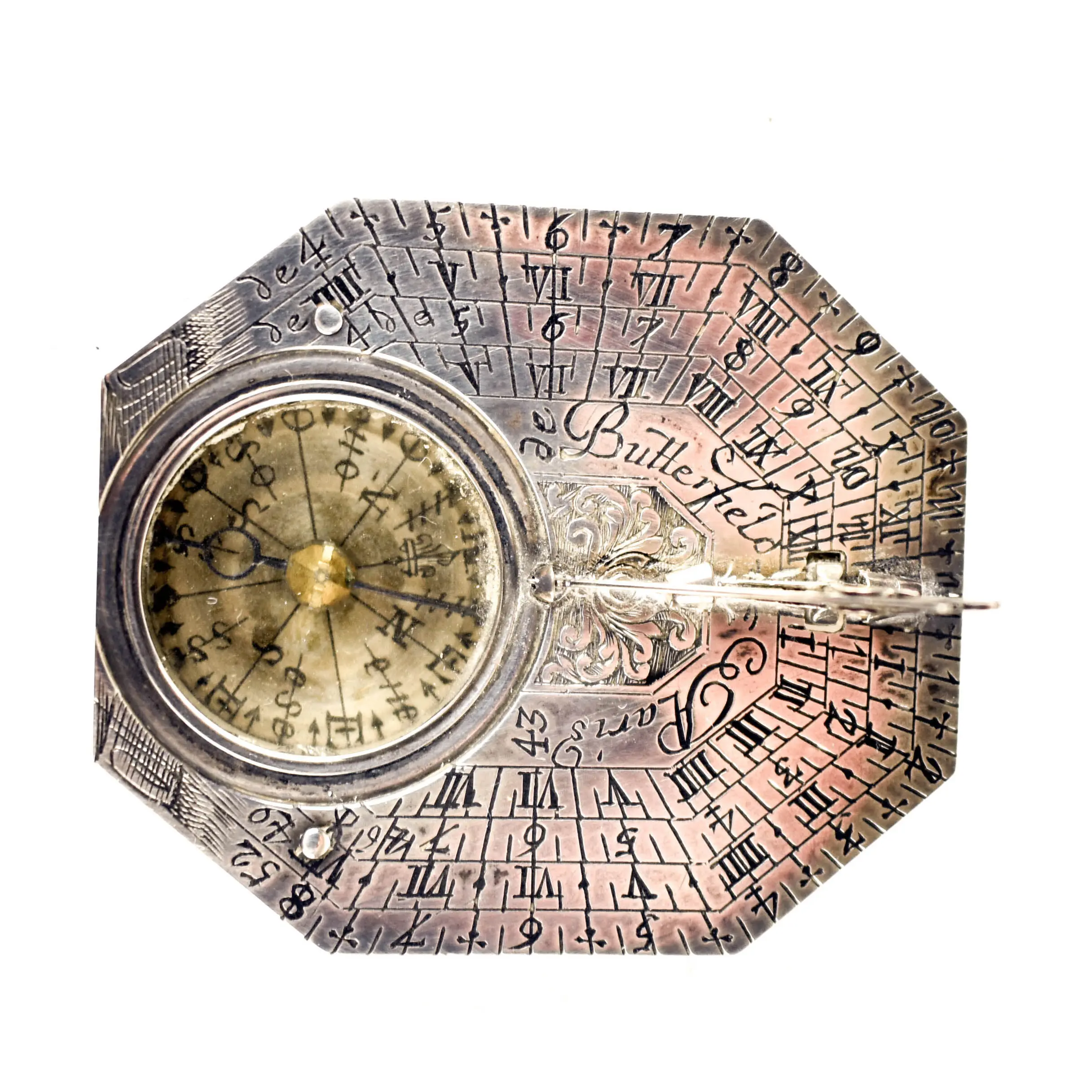 A FINE SILVER BUTTERFIELD DIAL (4)