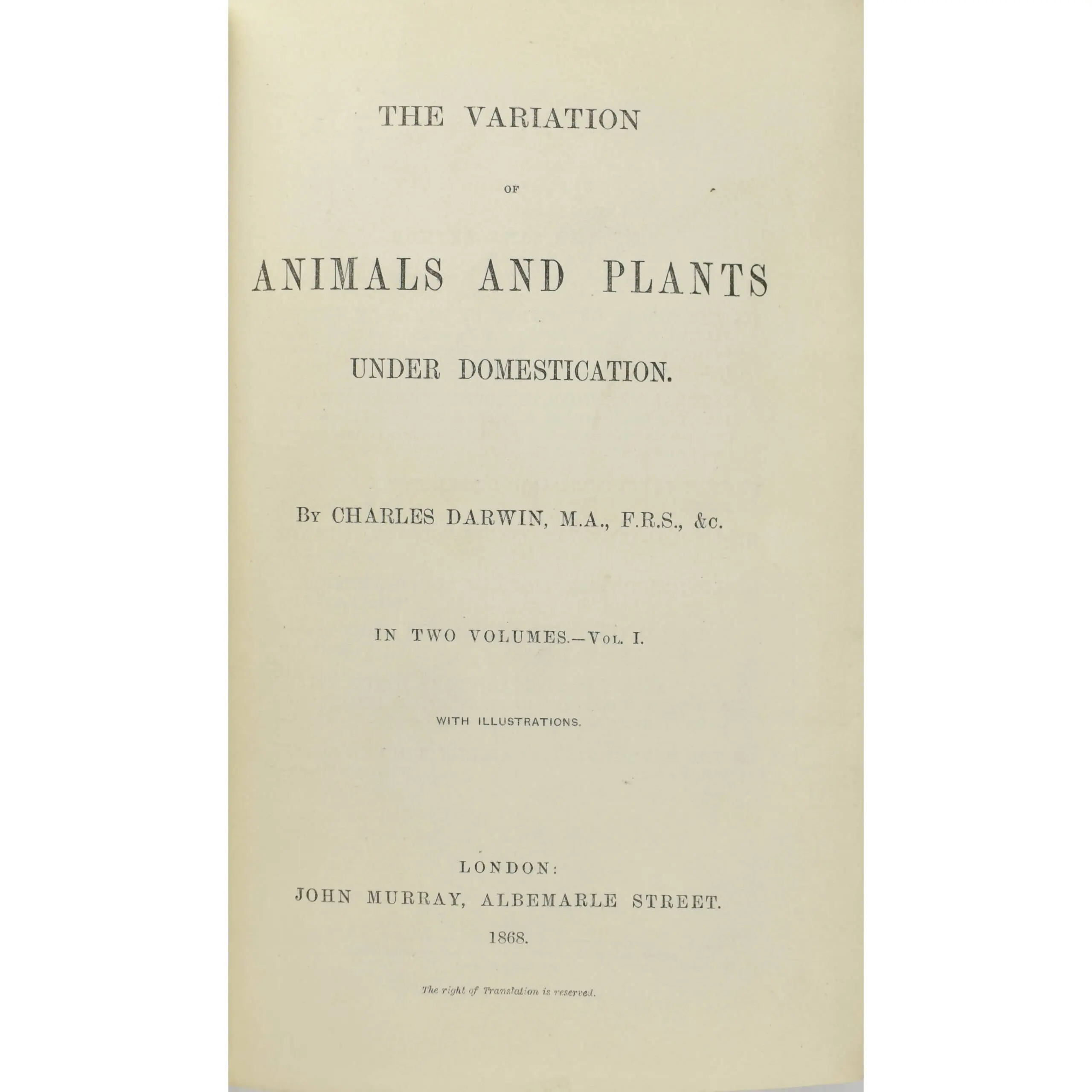The Variation of Animals and Plants under Domestication … (2)