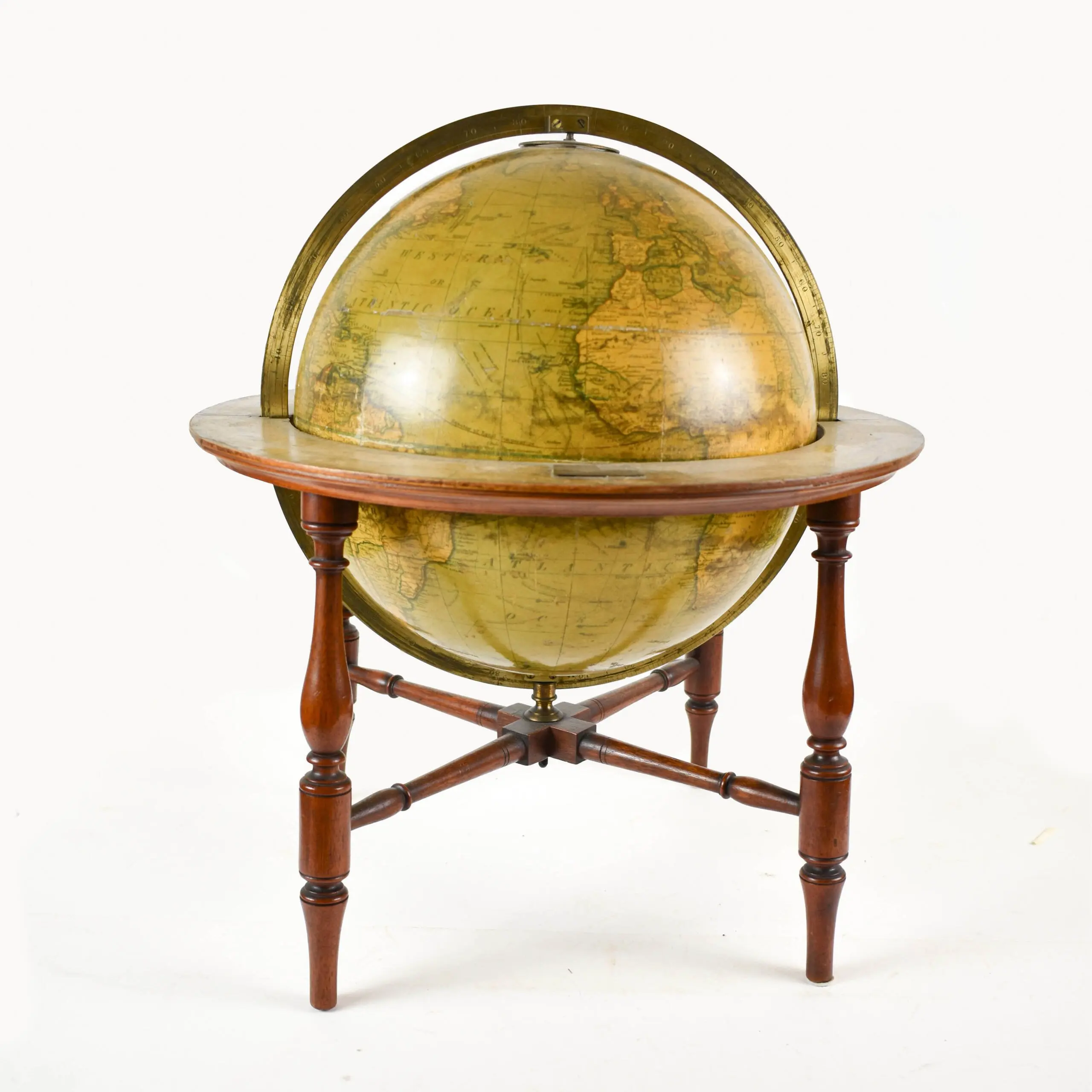  A Rare J Gellatly presentation 12-inch terrestrial table globe.