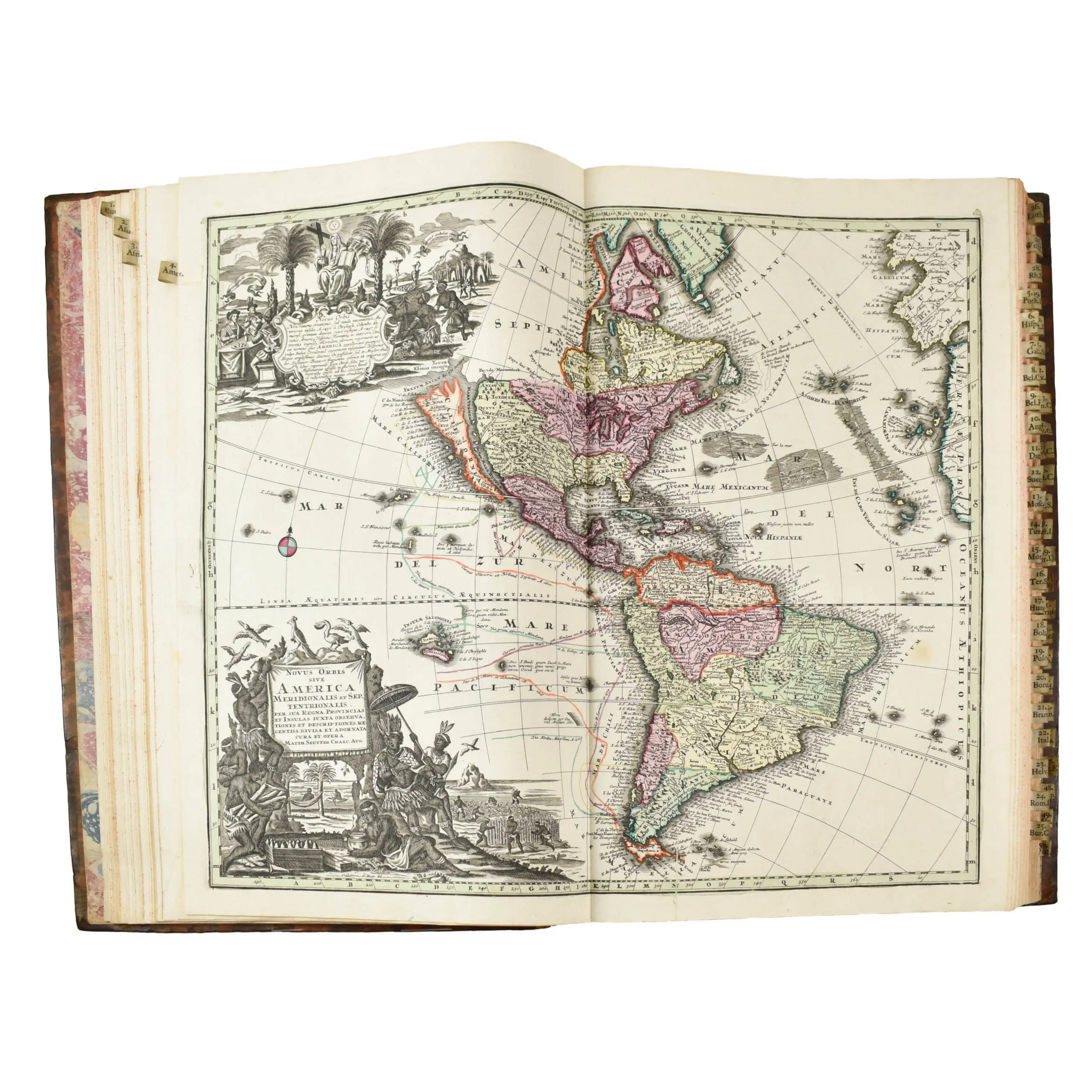 Atlas Novus Indicibus Instructus, oder Neuer mit Wort-Registern versehener Atlas... haupt-und Special-Tabellen.