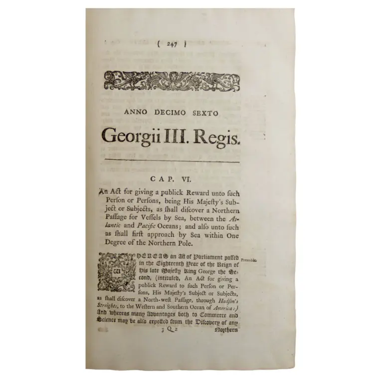 38 Acts in One Volume Complete as Index, each with a separate title page with the Royal Arms. Including Acts on Taxation, Recruitment in the Colonies, Surgeons & Barbers