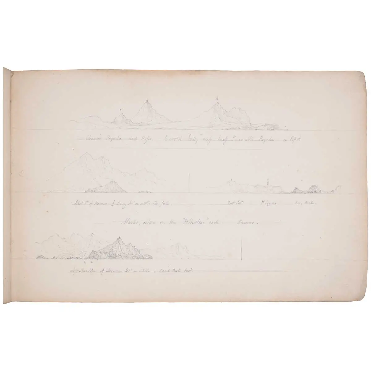 Chinese Pilot. Drawings of Chinese Coastal Profiles from HMS Cornwallis.
