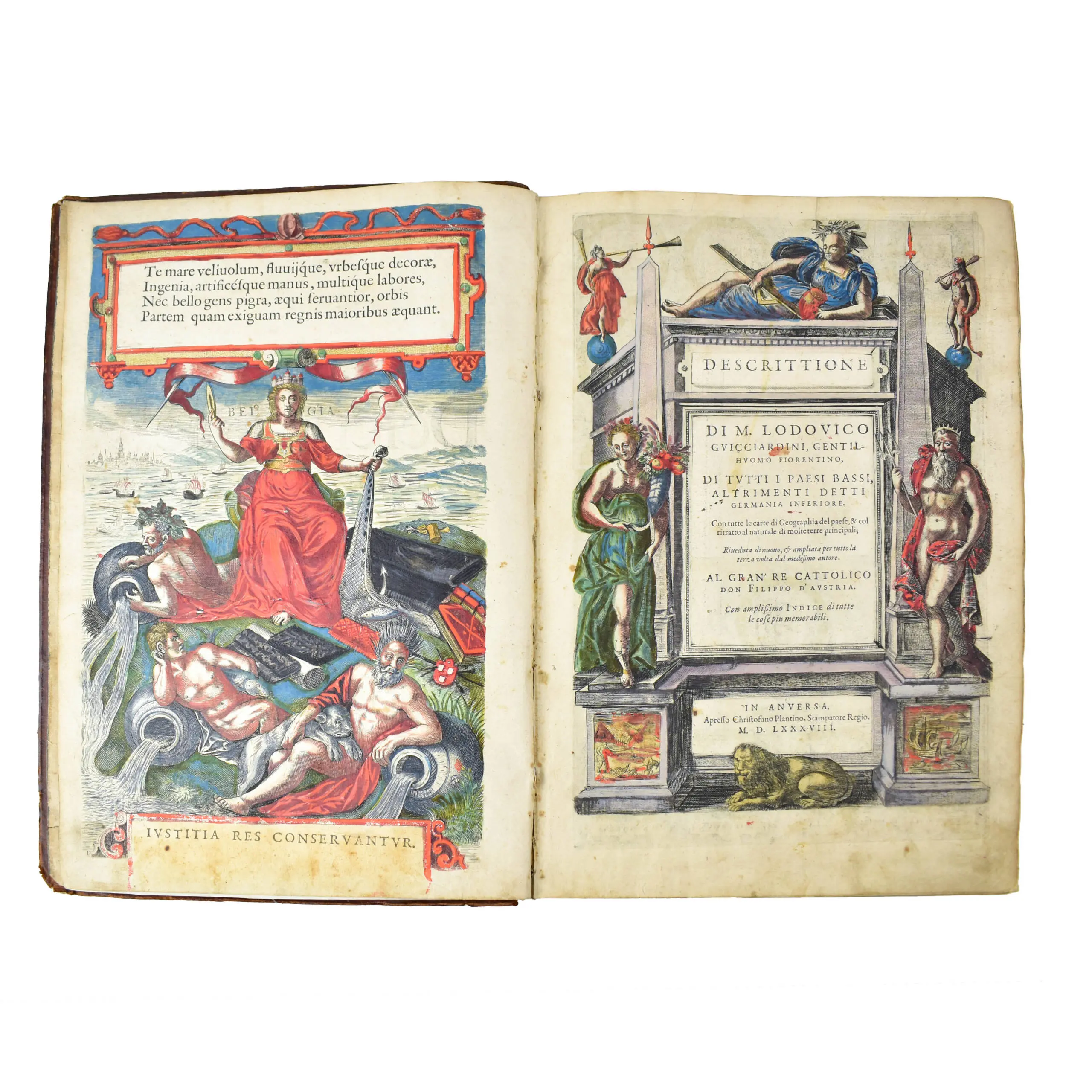 Descrittione di tutti i Paesi Bassi, altrimenti detti Germania Inferiore. Con tutte le carte di Geographia del paese, &c colitratto al naturale di molte terre principali… (2)
