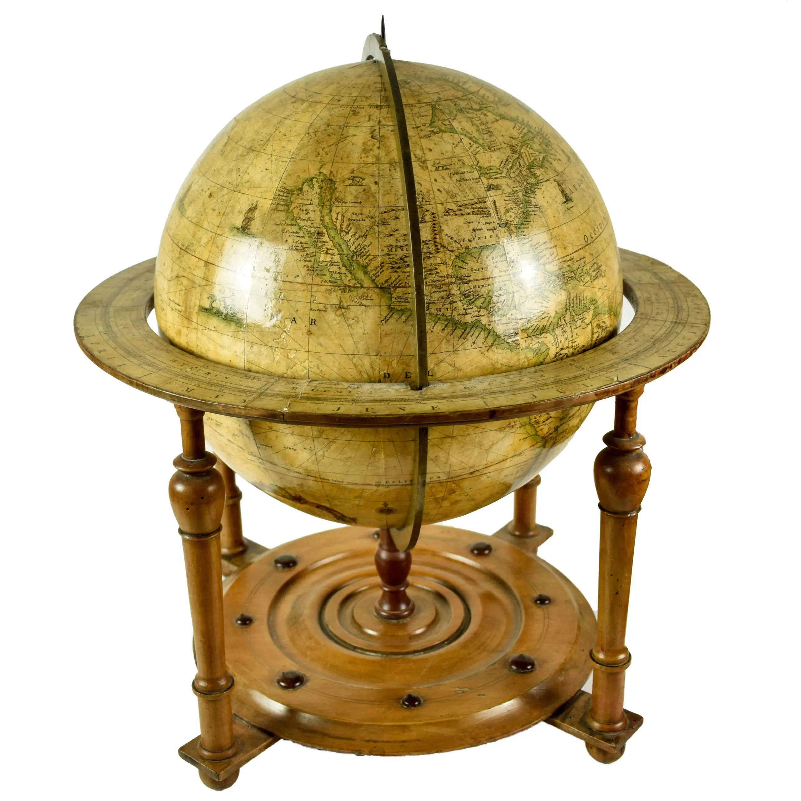 A New TERRESTRIAL GLOBE. Made and sold by Robert Morden. and William Berry. at the Atlas neer the Royal Exchange in Cornhill and at the Globe between York House and the New Exchange in the Strand (2)