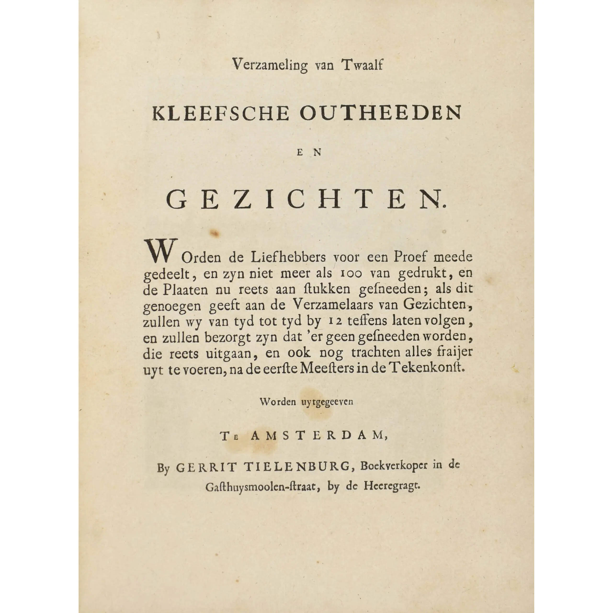 Verzameling van Twaalf Kleefsche Outheeden en gezichten (5)