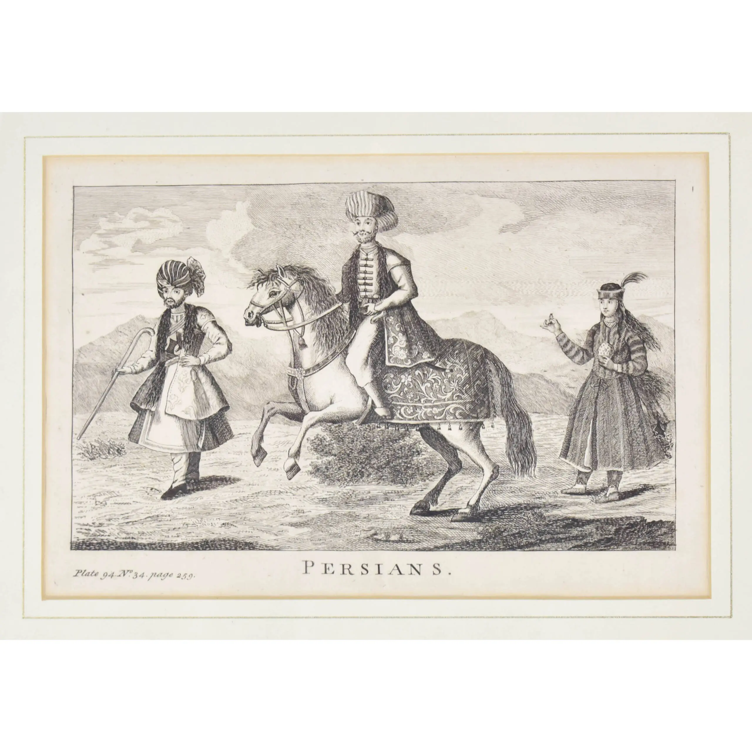 Three Fine Prints of Persian Costume (2)
