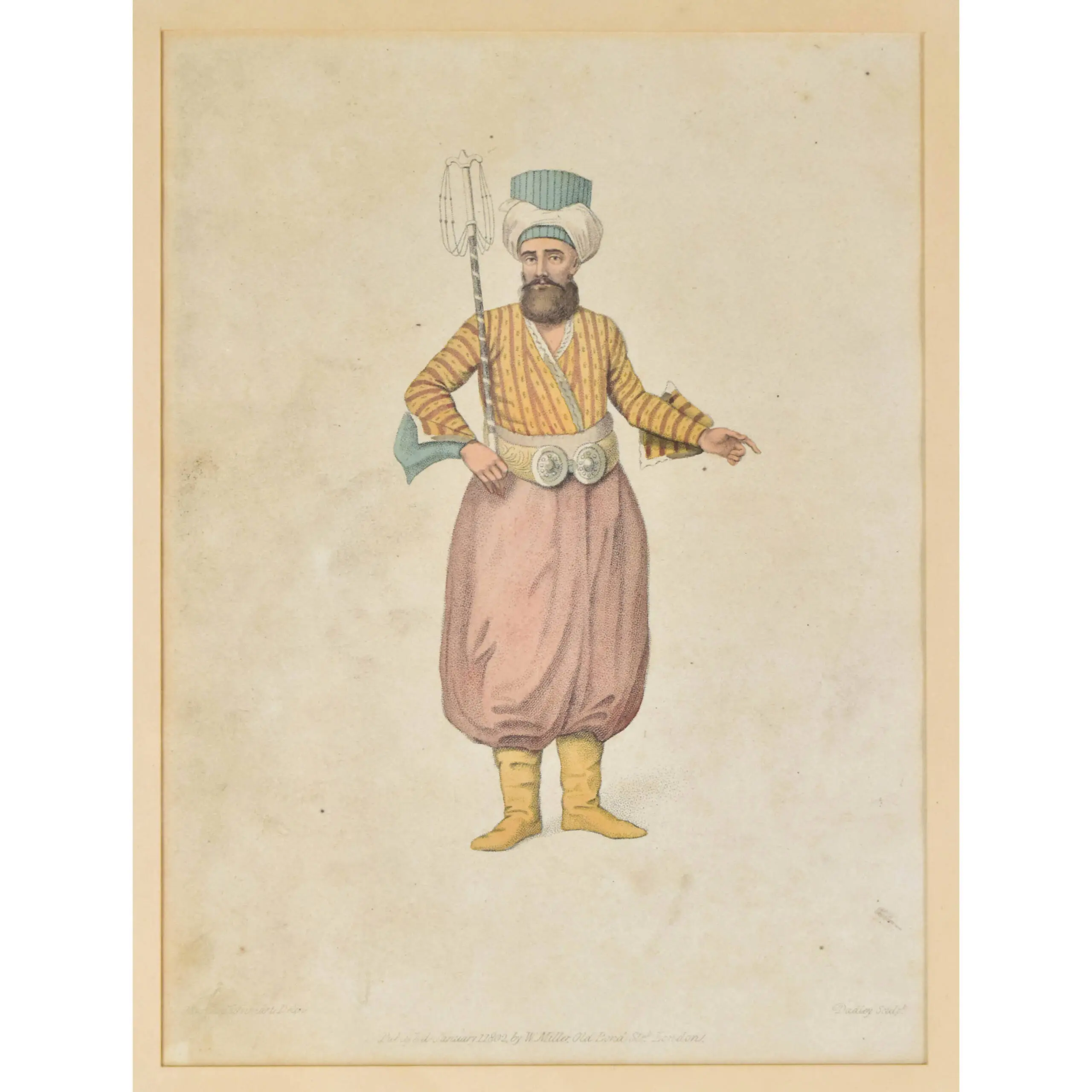Two fine Prints of Turkish Costume: An Usher and A Turk, in a Pelisse (2)
