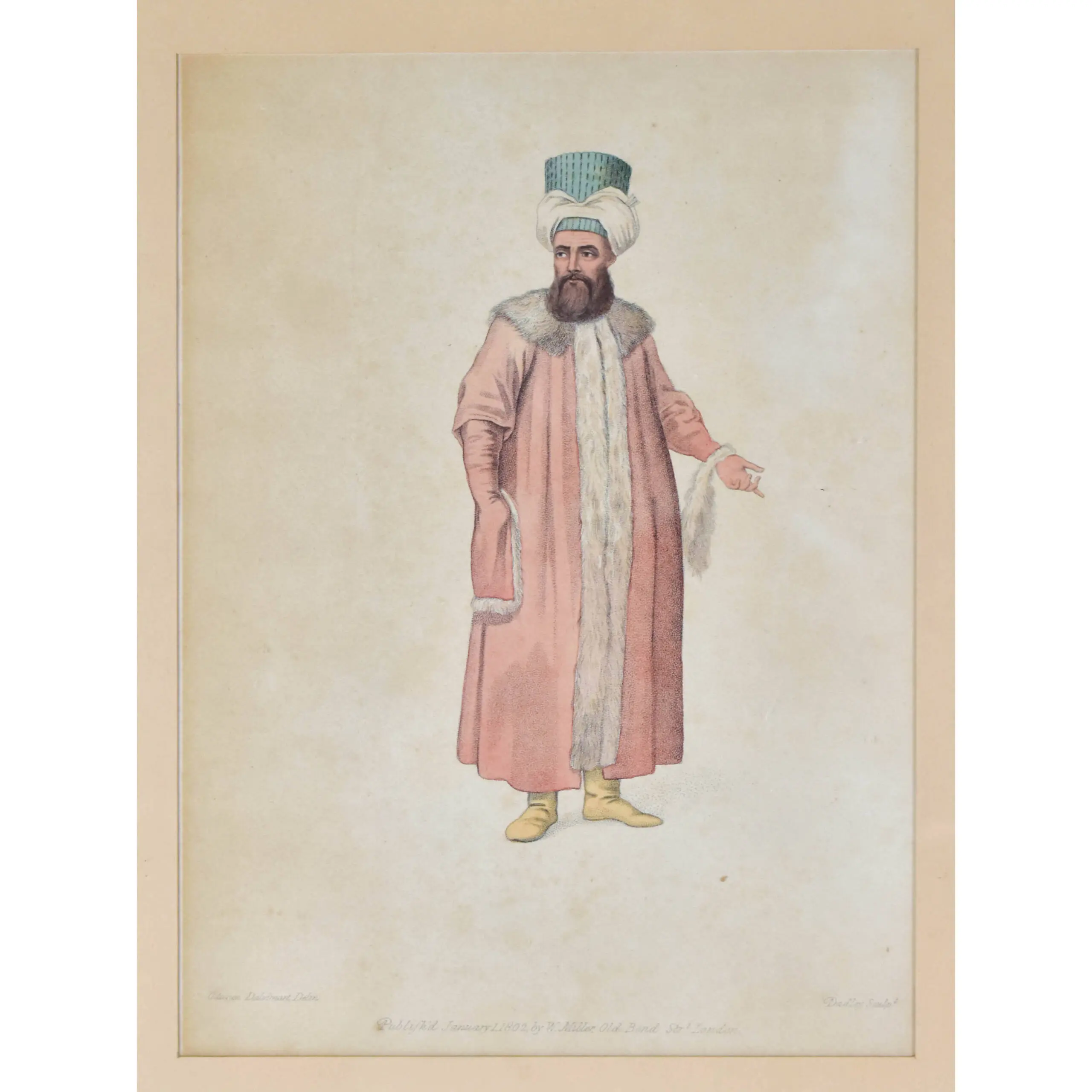 Two fine Prints of Turkish Costume: An Usher and A Turk, in a Pelisse