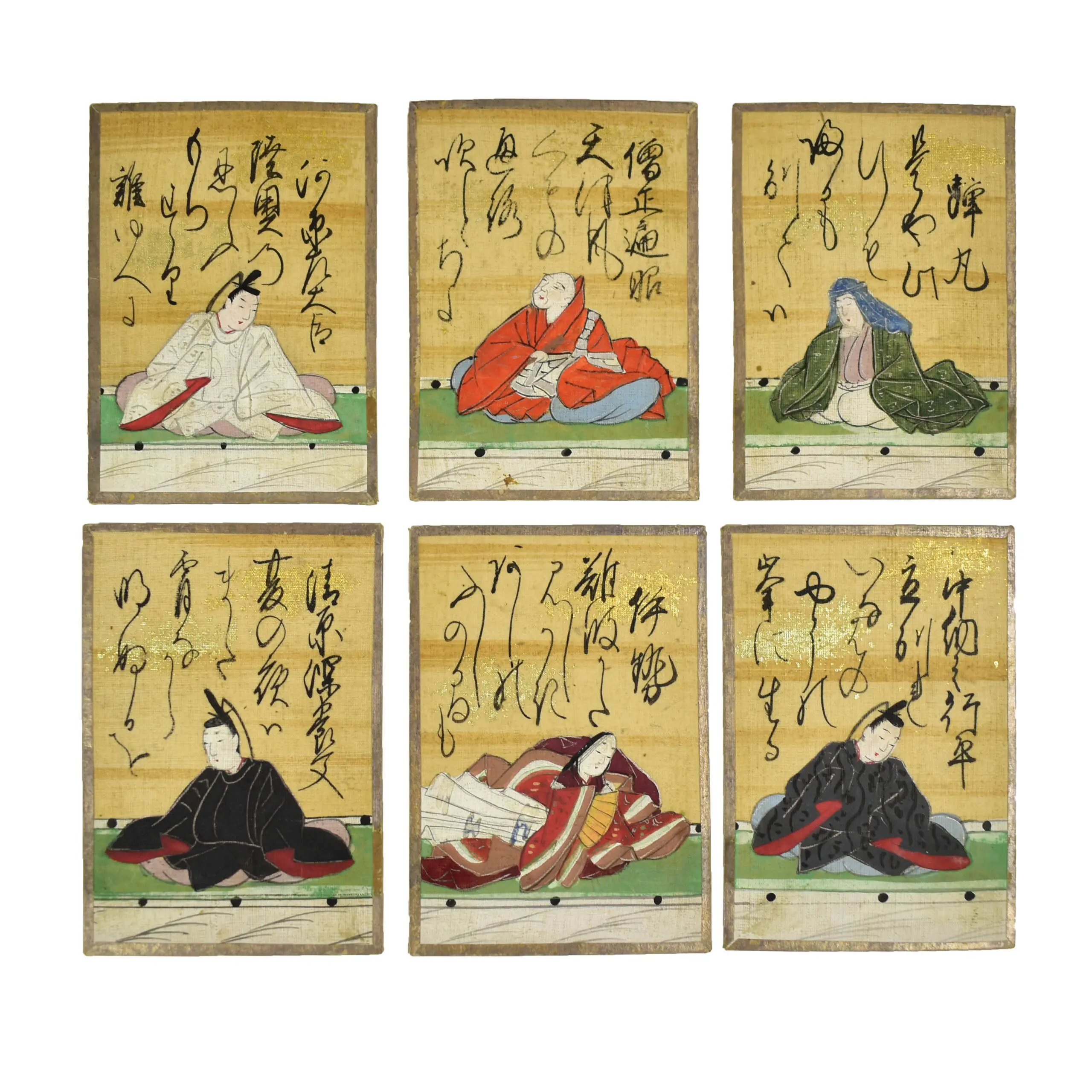A SPLENDID SET OF HAND PAINTED PLAYING CARDS (2)