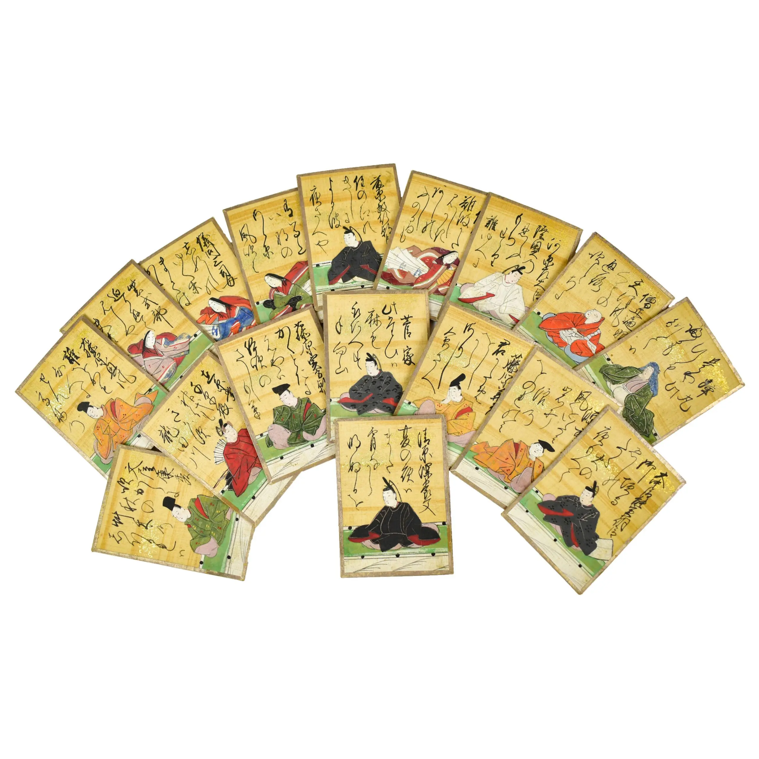 A SPLENDID SET OF HAND PAINTED PLAYING CARDS.