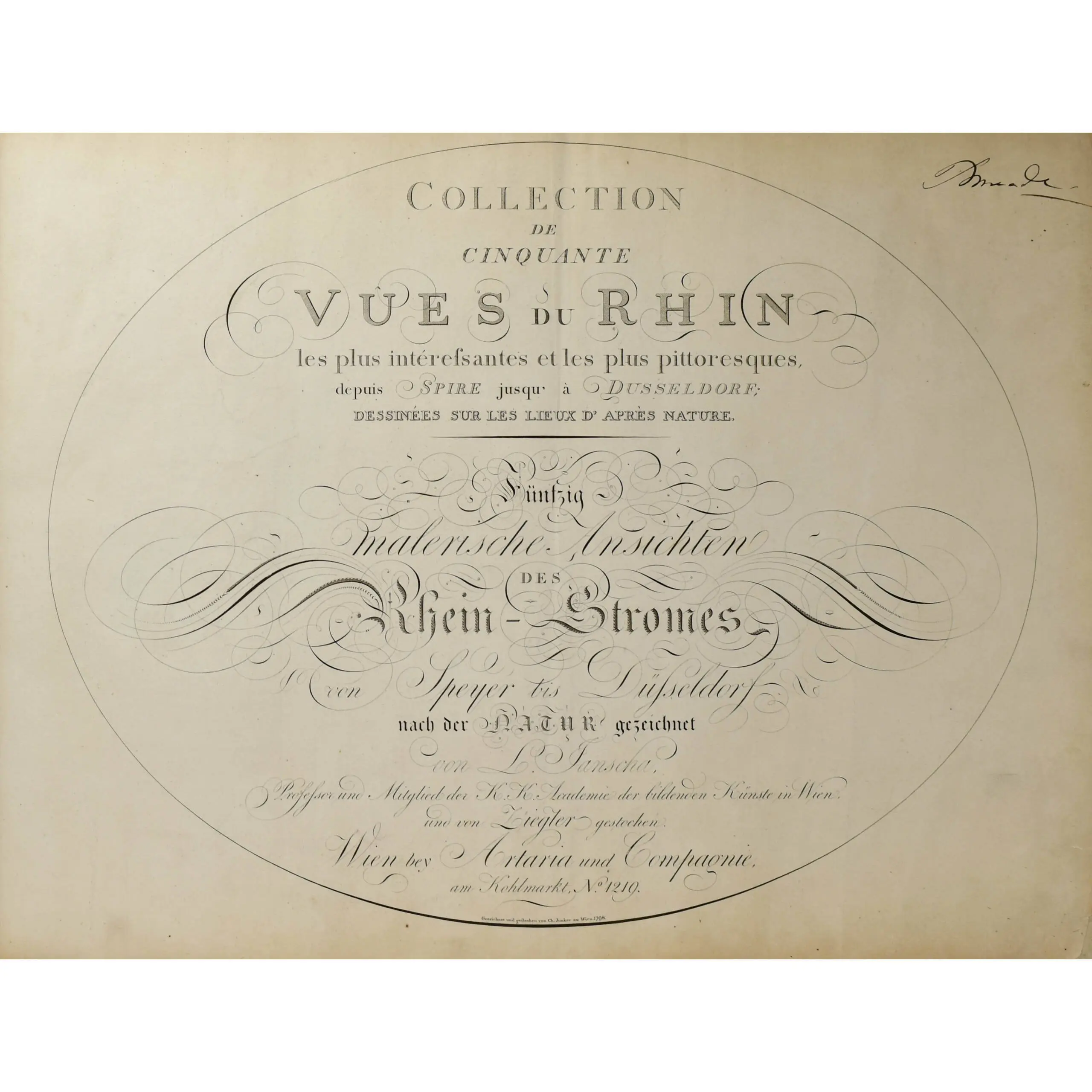 Collection de Cinquante Vues du Rhin. depuis Spire jusqu’à Dusseldorf Dessinees sur lieux d’apres Natur 1798 (5)