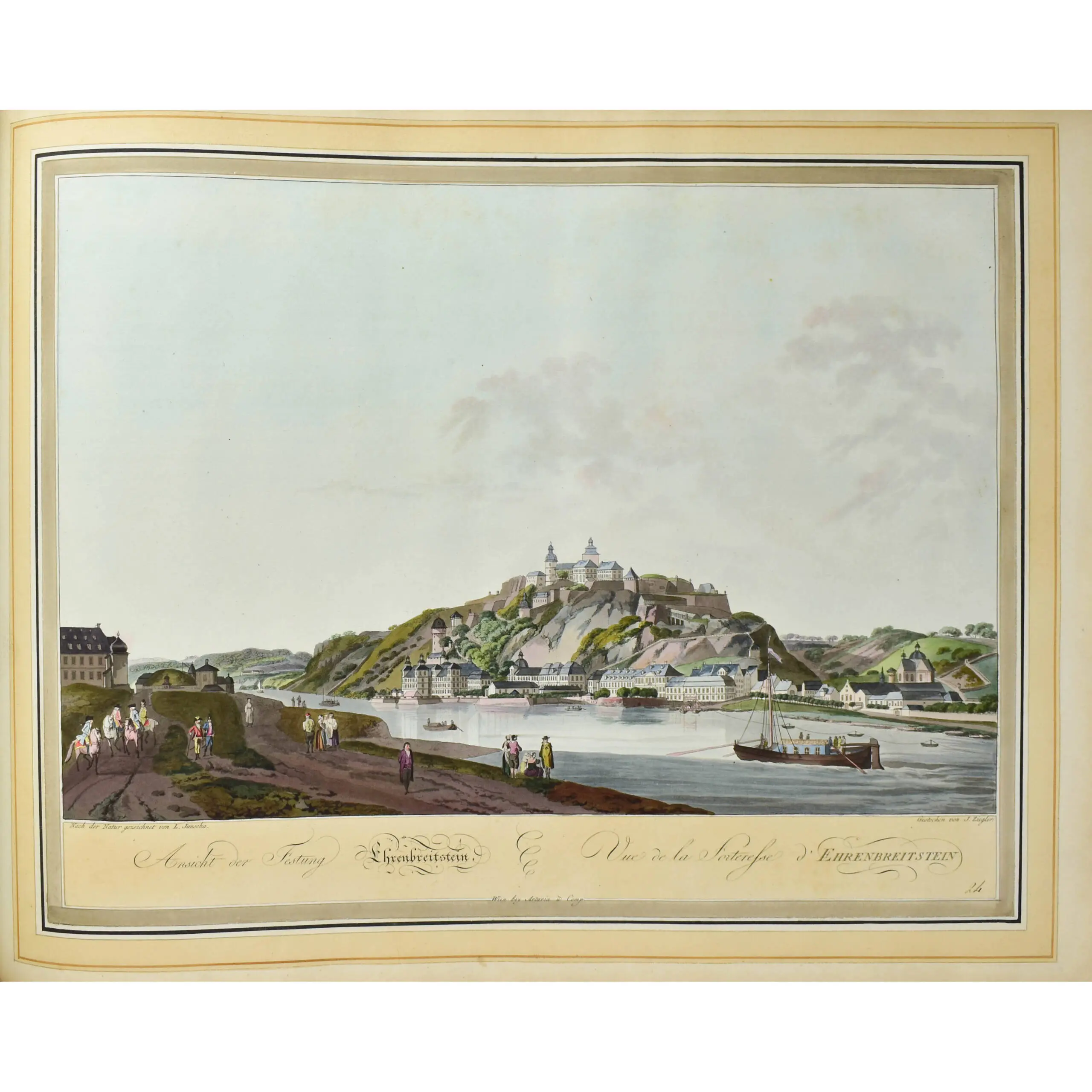 Collection de Cinquante Vues du Rhin. depuis Spire jusqu’à Dusseldorf Dessinees sur lieux d’apres Natur 1798 (2)