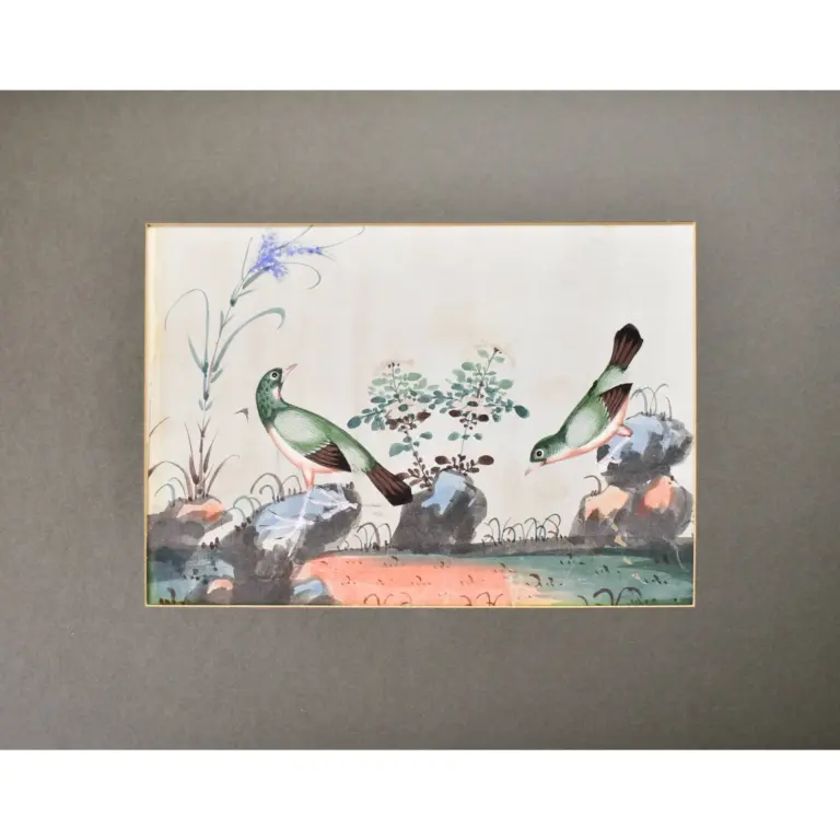 Four Watercolours of Chinese Birds