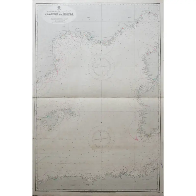 A Collection of Maritime Coastal Charts of the Mediterranean, including Egypt, Algeria and Morocco