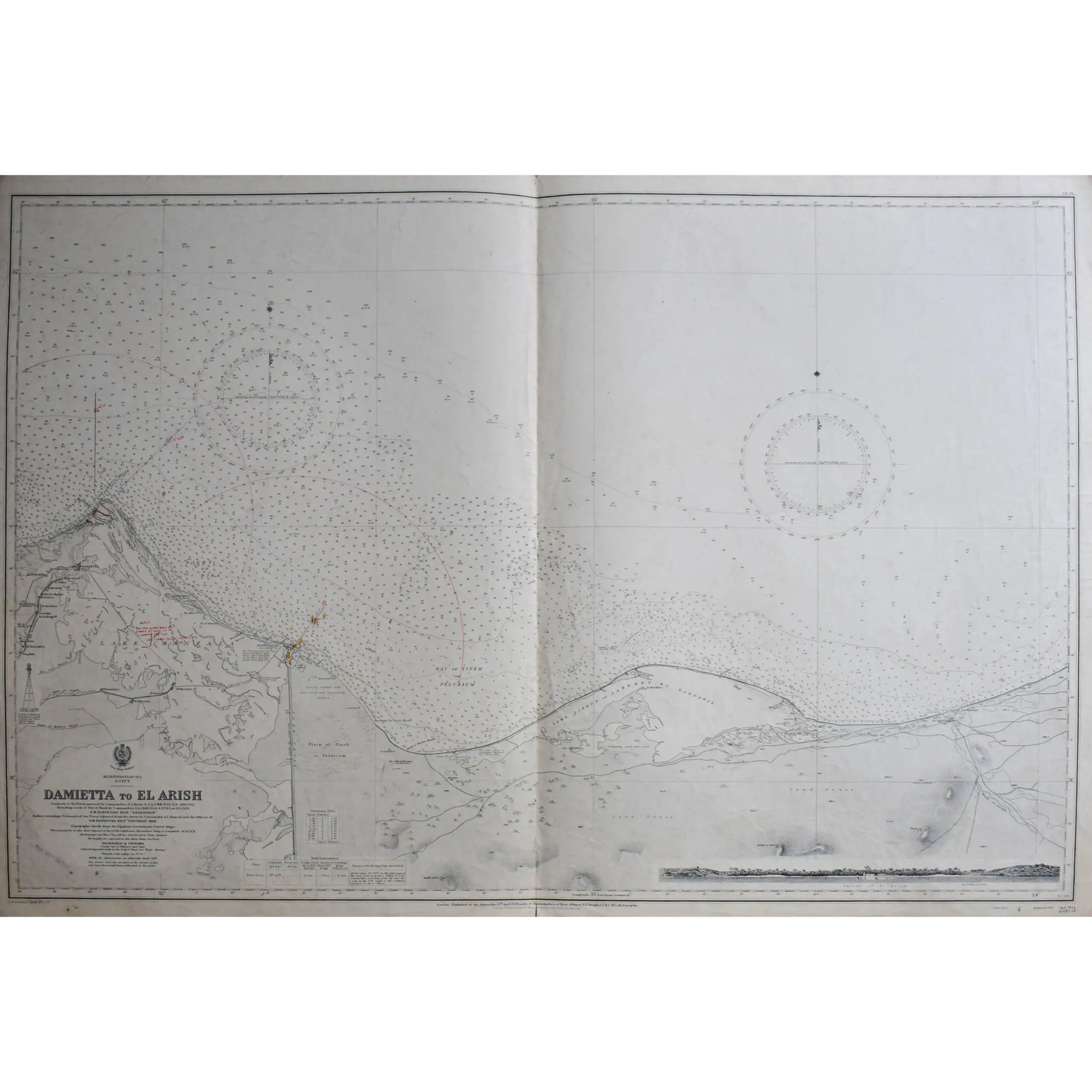 A Collection of Maritime Coastal Charts of the Mediterranean, including Egypt, Algeria and Morocco (2)