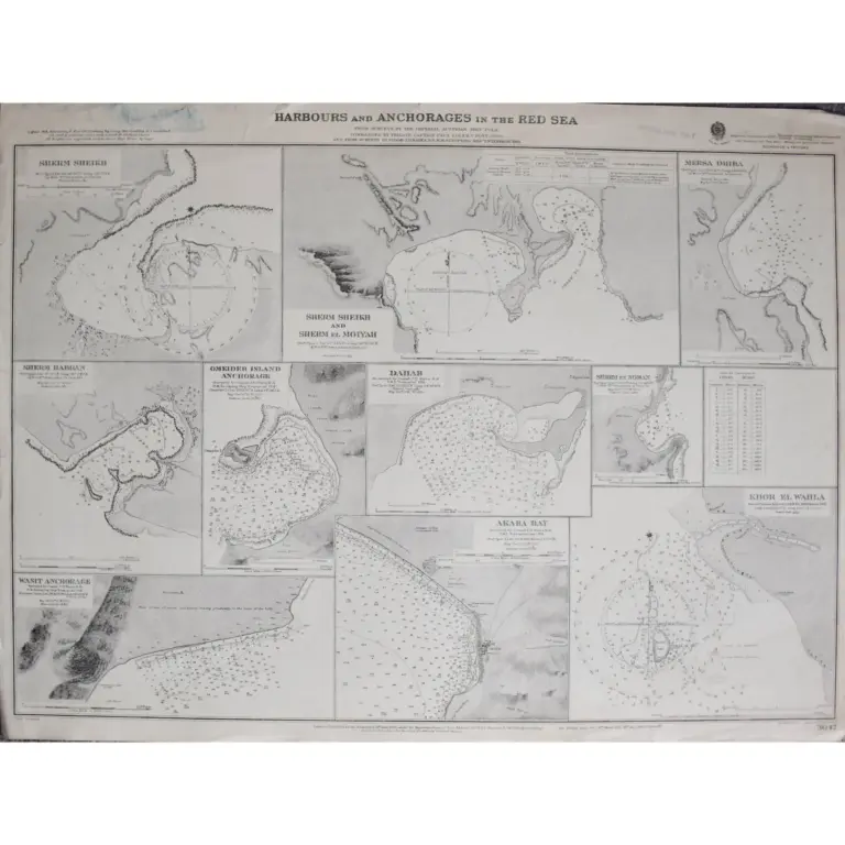 A Collection of Maritime Coastal Charts of Arabia and The Red Sea. 