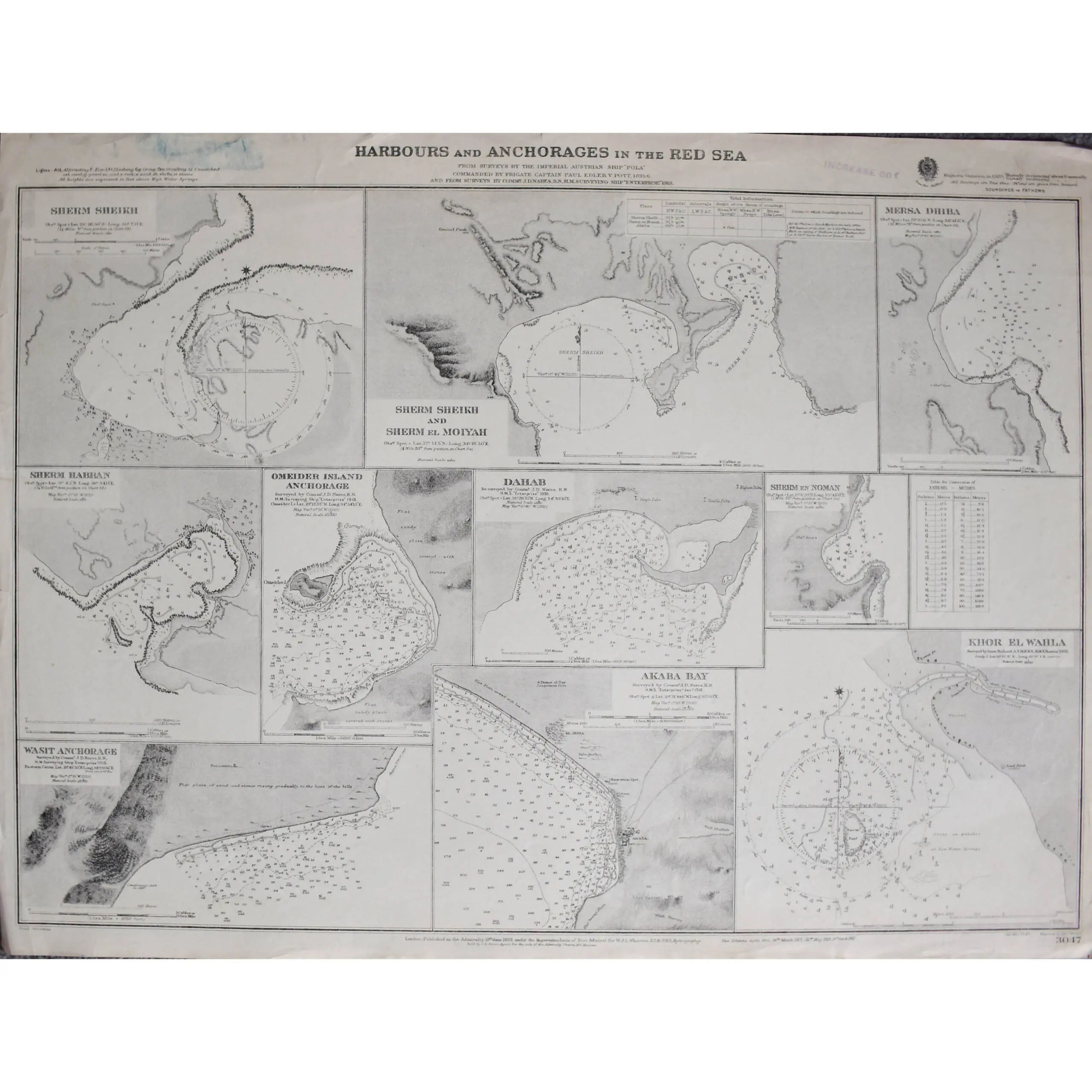 A Collection of Maritime Coastal Charts of Arabia and The Red Sea. 