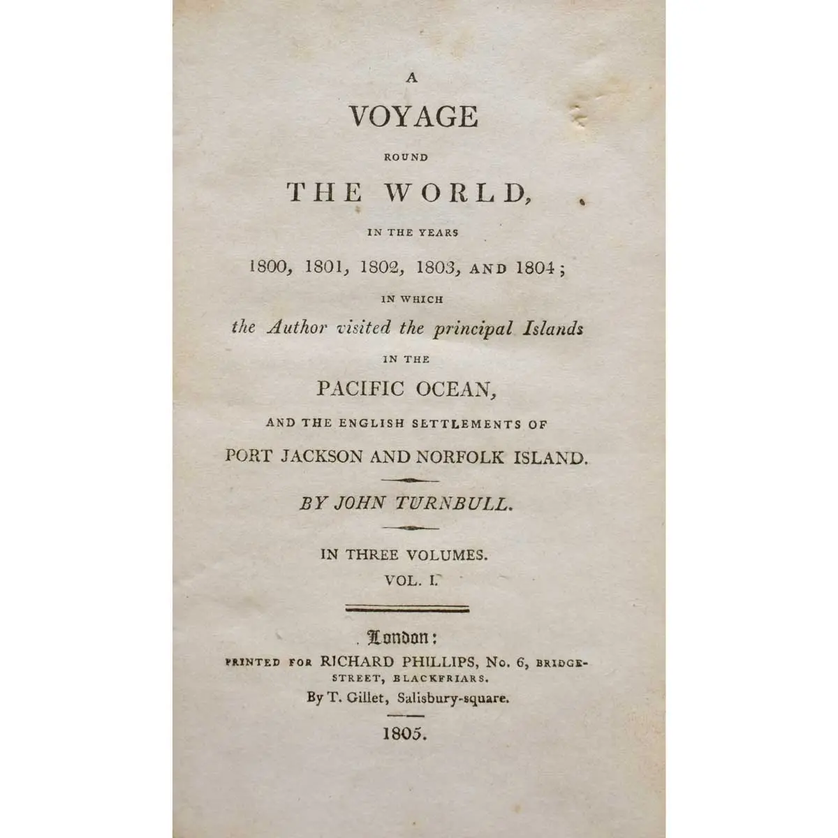 A Voyage Round the World, In the Years 1800,1801,1802,1803 and 1804; In which the Author visited principal Islands in the Pacific Ocean, and the English Settlements of Port Jackson and Norfolk Island (2)