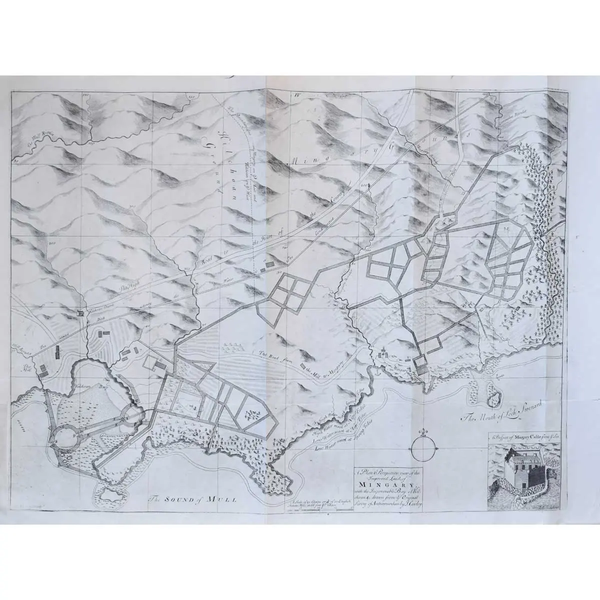 A Plan & Perspective view of the Improved Land of Mingary…