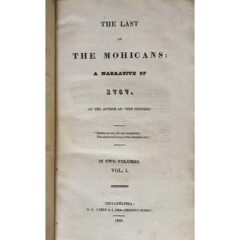 The Last of the Mohicans; A Narrative of 1757