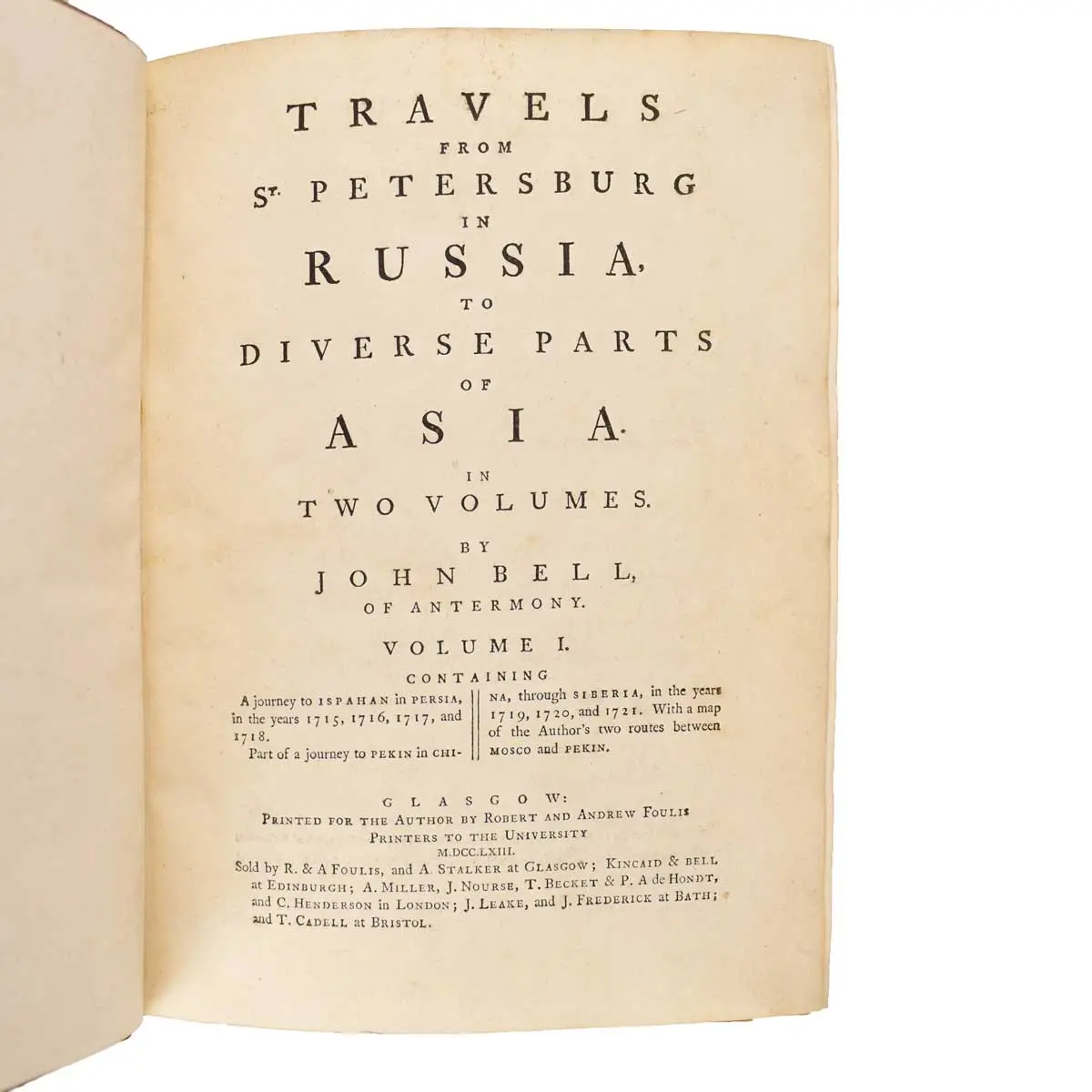 Travels from St Petersburg in Russia, to Diverse Parts of Asia… Containing a Journey to Ispahan in Persia… [with] Part of a Journey to Pekin in China, Through Siberia (2)