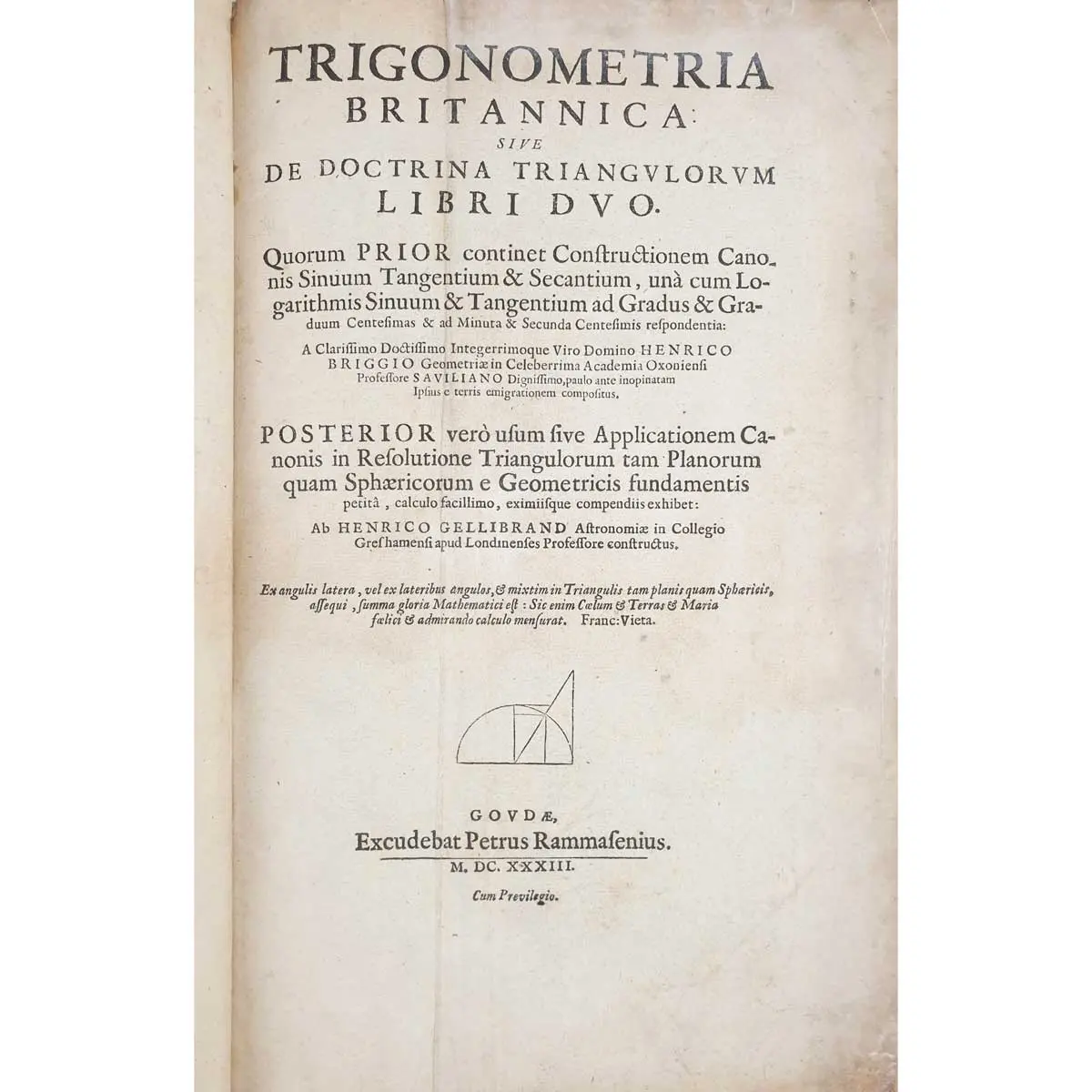 Trigonometria Britannica: sive de doctrina triangulorum libri duo (4)