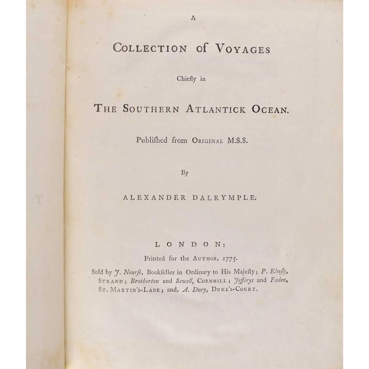 A Collection of Voyages chiefly in the Southern Atlantick Ocean. Published from Original M.S.S (2)