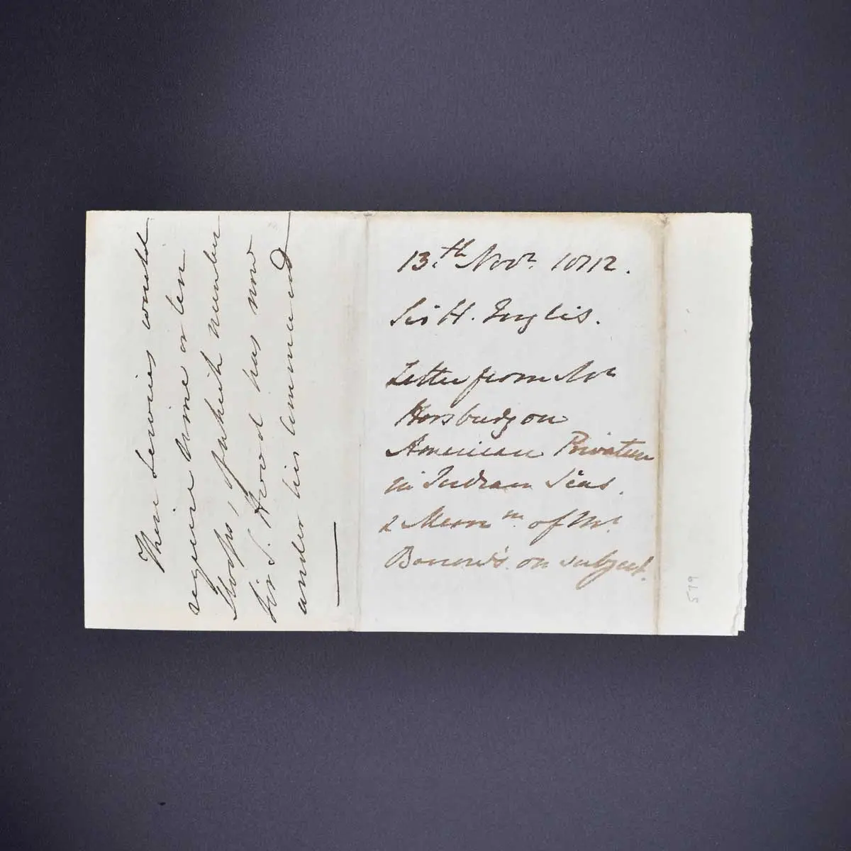 Autograph letter concerning the East India Company (4)