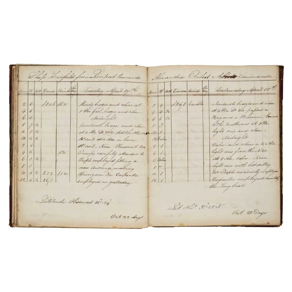 Mariners workbook and log book