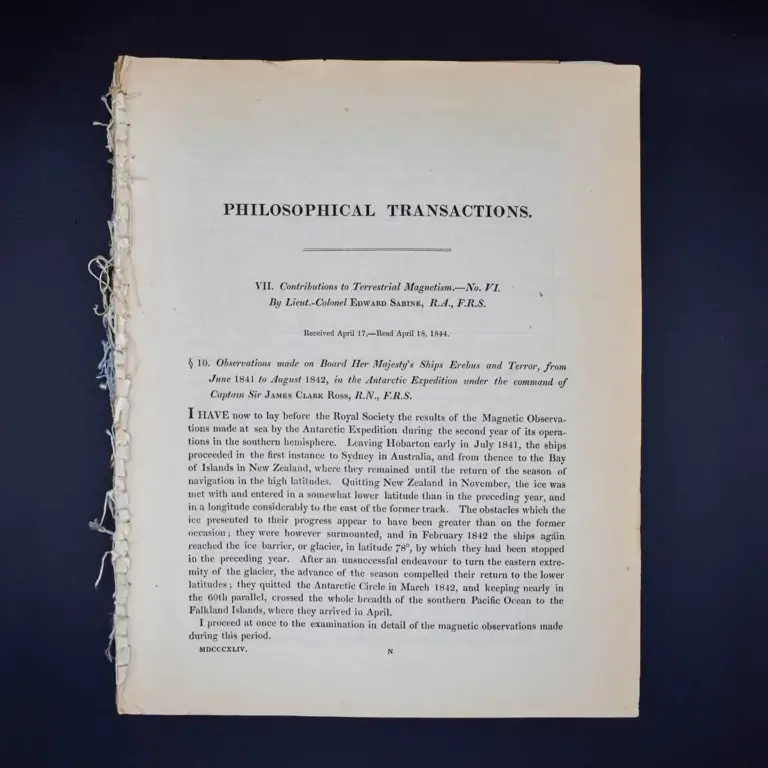 Contributions to Terrestrial Magnetism Taken on Board the H.M.S. Erebus and Terror [Parts VII., IX., X., XIII., XVI., XXX]