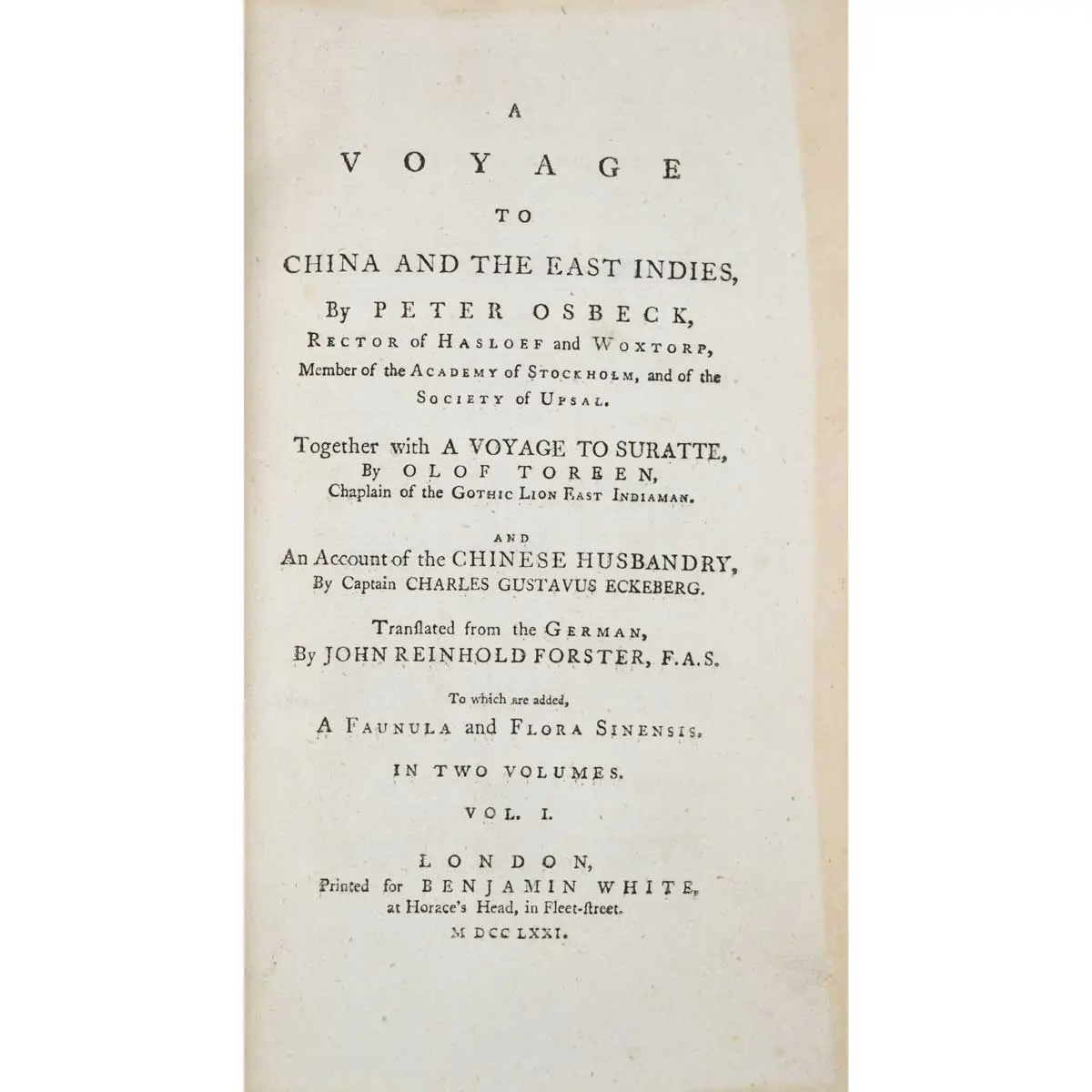 A Voyage to China and the East Indies… Together with a Voyage to Suratte … And An Account of the Chinese Husbandry… (2)