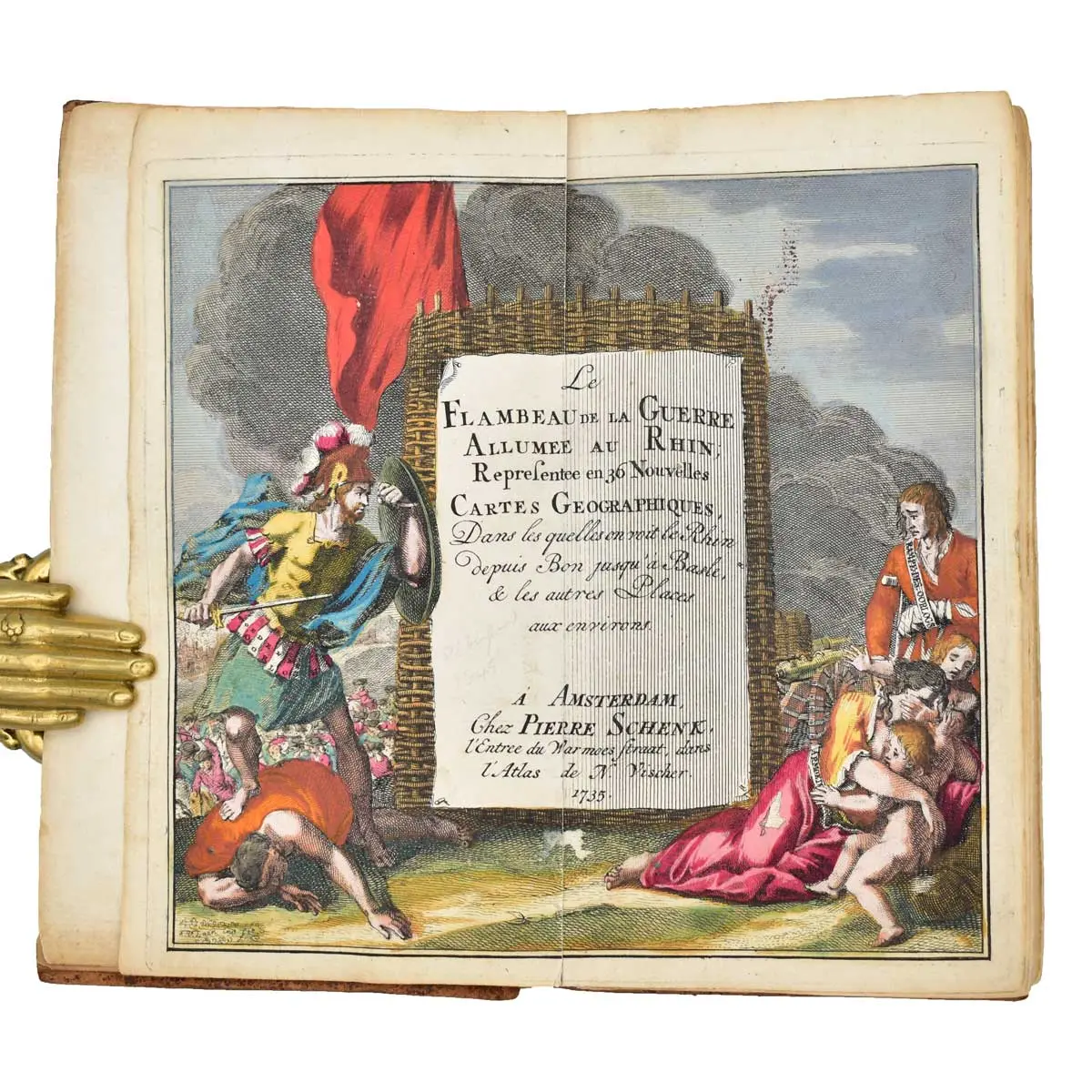 Le Flambeau de la Guerre Allumee au Rhin; Representee en 36 Nouvelles Cartes Geographiques, Dans les quelles on voit le Rhin depuis Bon jusqu' a Basle, & les autres Places aux environs