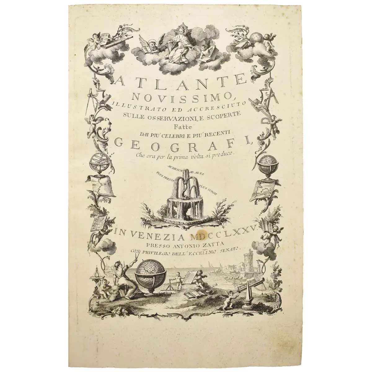 Atlante novissimo, illustrato ed accresciuto sulle osservazioni, e scoperte fatte dai più celebri e più recenti geografi, che ora per la prima volta si produce (2)