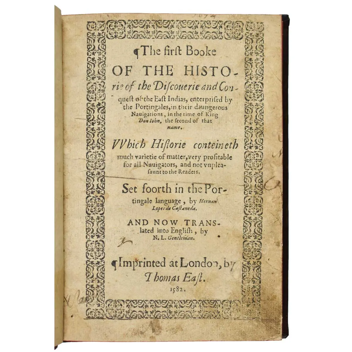 The First Booke of the Historie of the Discoverie and Conquest of the East Indias, Enterprised by the Portingales, in their Daungerous Navigations… (2)