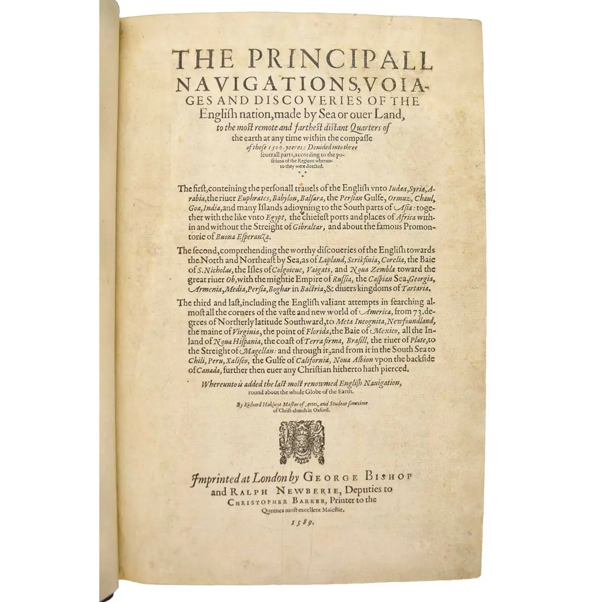 The Principall Navigations, Voiages and Discoveries of the English nation, made by Sea or over Land (2)