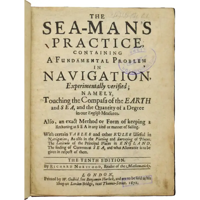The Sea-Man’s Practice, Containing a Fundamental Problem in Navigation Experimentally Verified; Namely Touching the Compasse of the Earthe and Sea and the Quantity of a Degree in our English Measures.