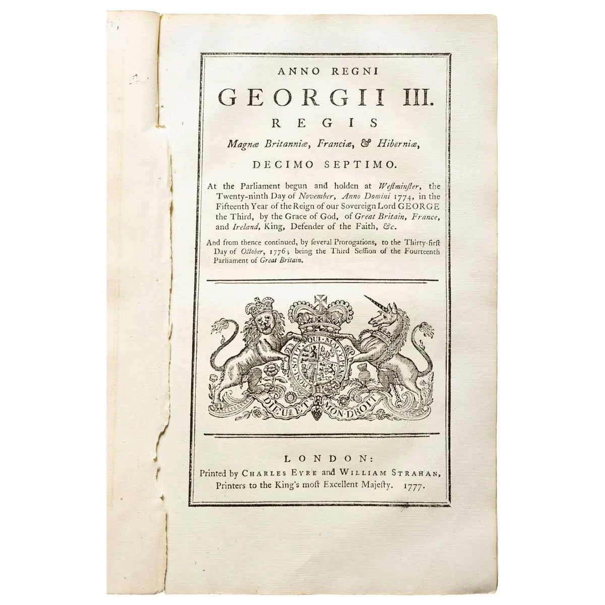 An Act for rendering more effectual an Act made in the Fourteenth Year of the Reign of His Majesty, for promoting the Discovery of a Method for finding the Longitude at Sea (2)