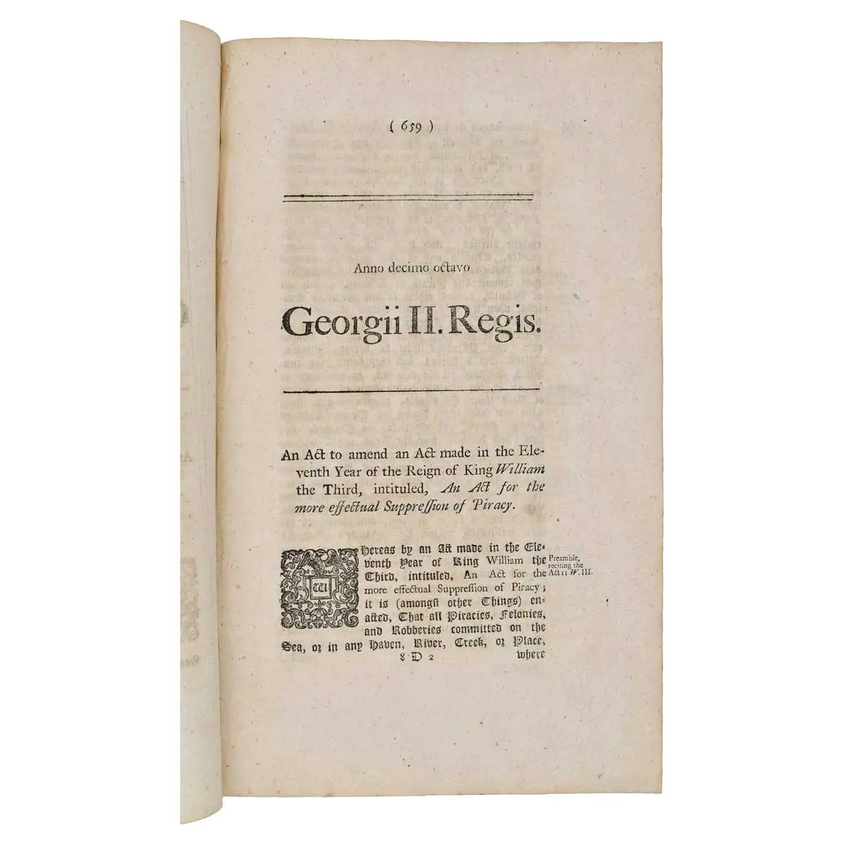 An Act to amend an Act made in the Eleventh Year of the Reign of King William the Third, intituled, An Act for the more effectual Suppression of Piracy.
