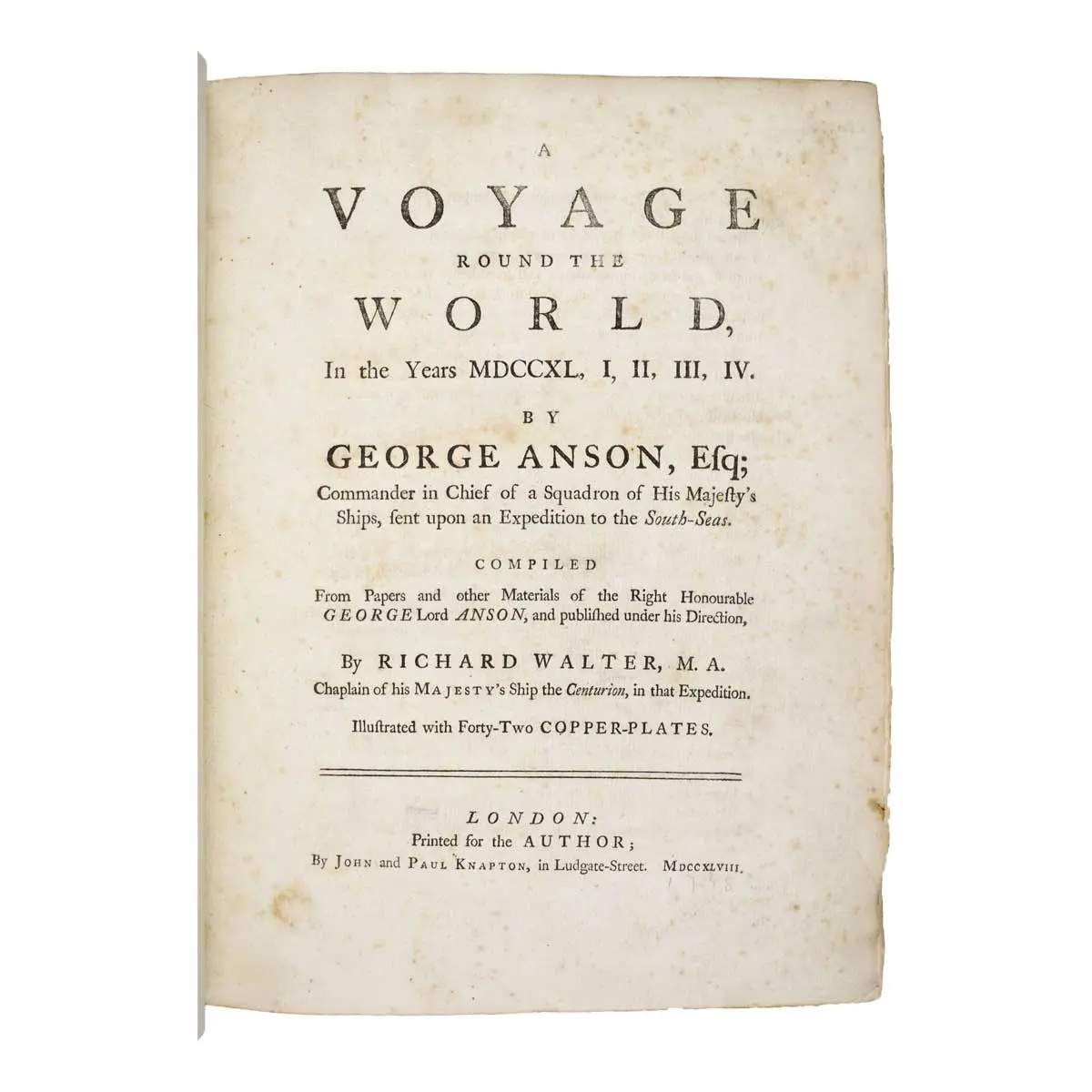 VOYAGE ROUND THE WORLD In the Years MDCCXL, I, II, III, IV.  (3)